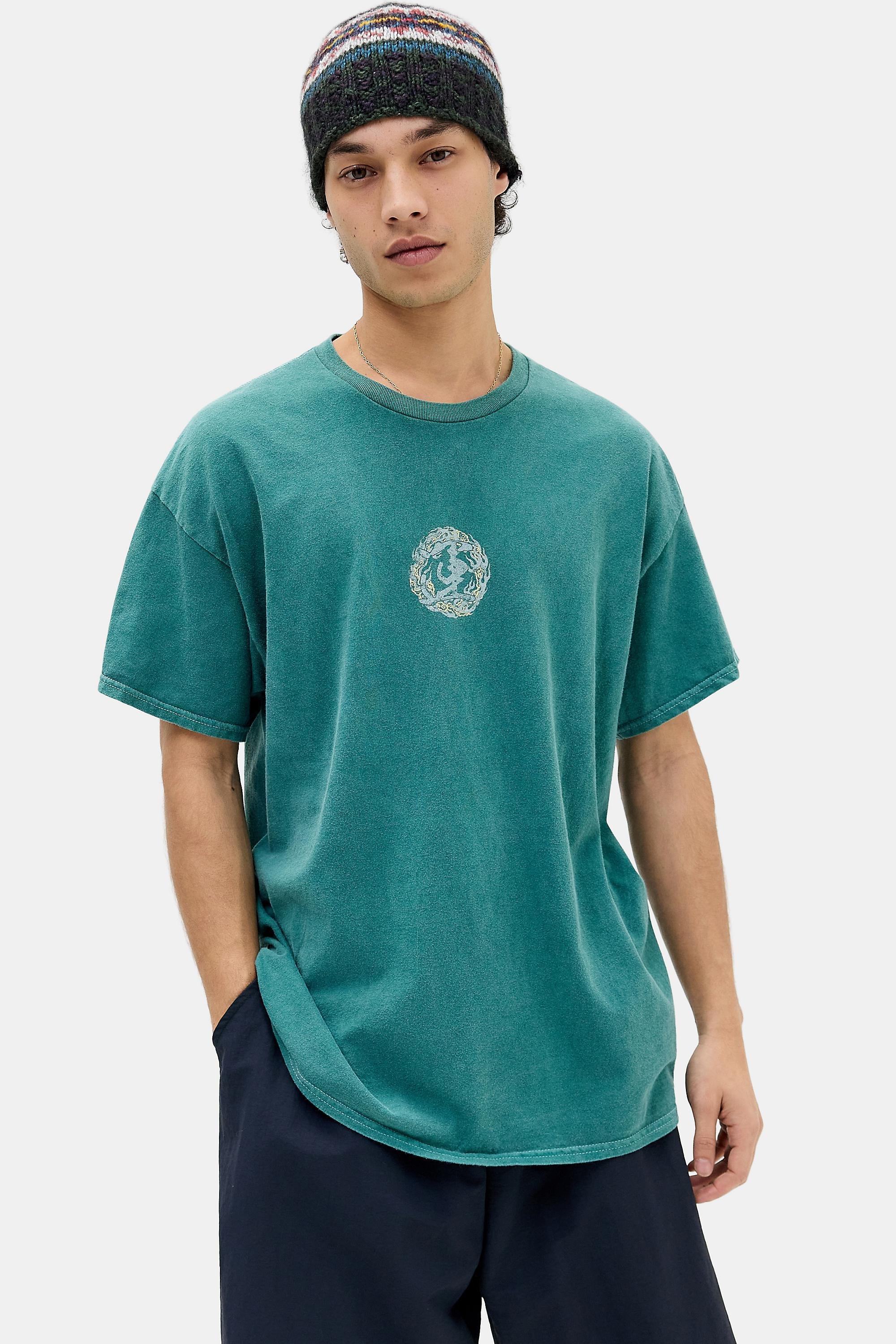 Green Uo Green Dragon Grunge T-Shirt, GRN, large image number 2