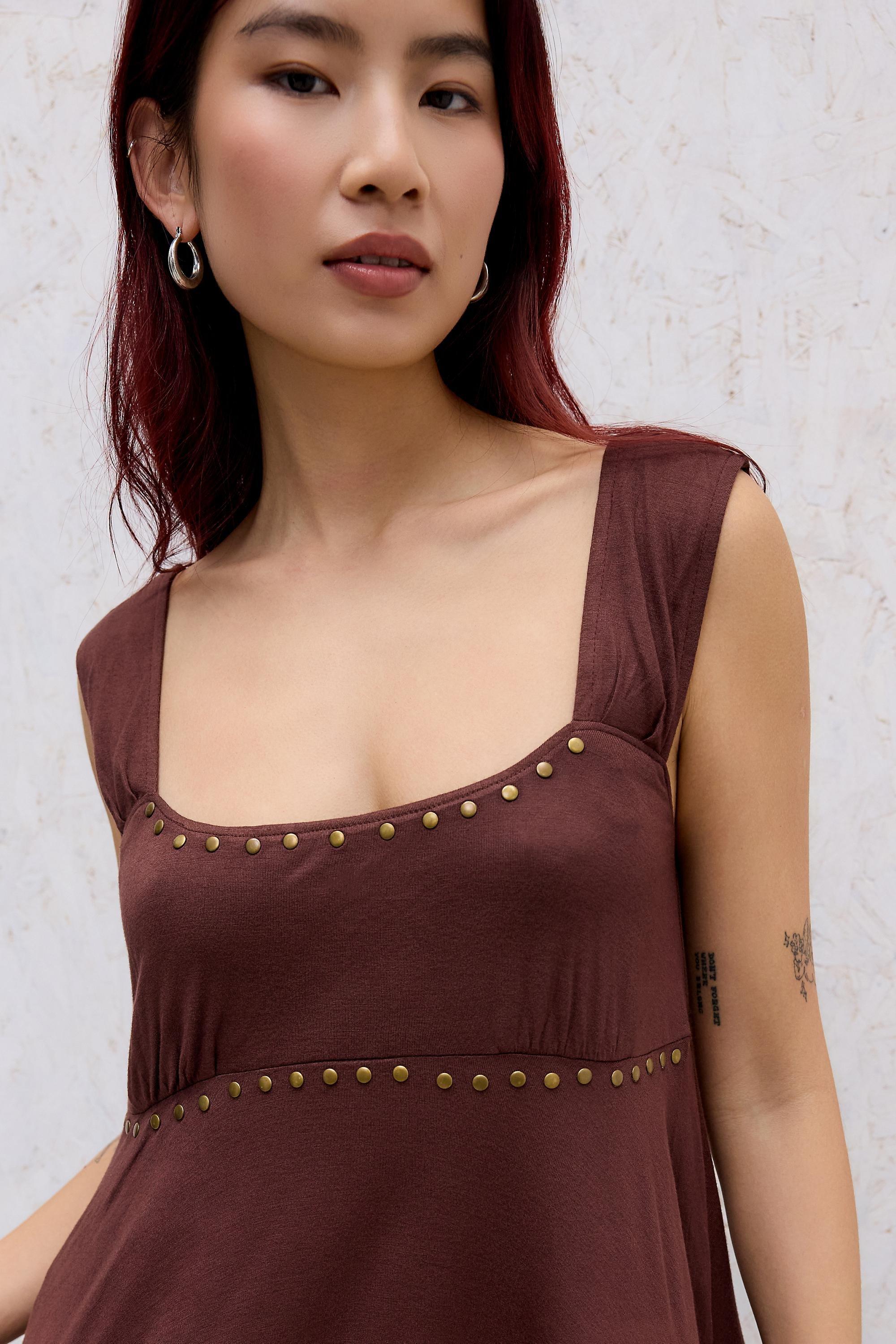 Brown Kimchi Blue Wisteria Tank Top, BRN, large image number 2