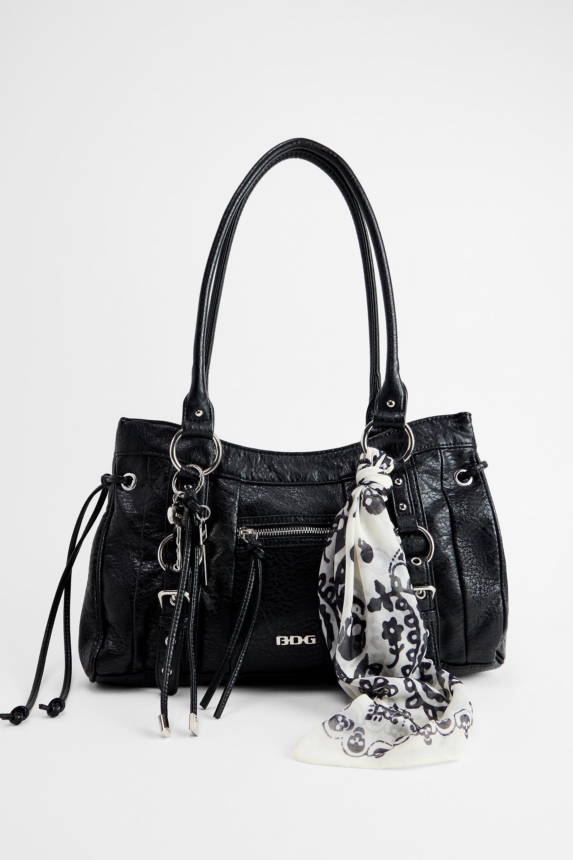 Black Bdg Jude Black Faux Leather Shoulder Bag, BLK, large image number 1