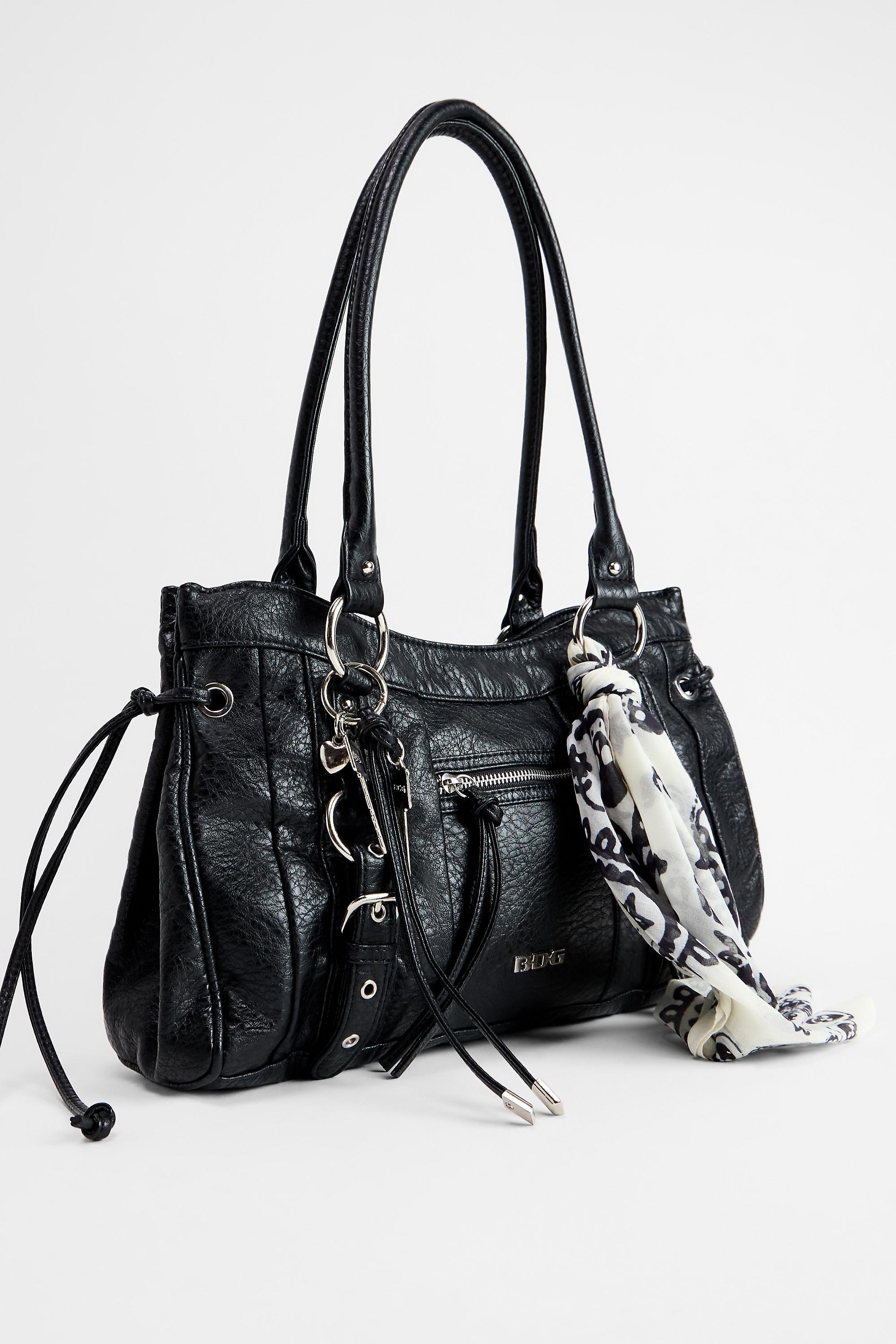 Black Bdg Jude Black Faux Leather Shoulder Bag, BLK, large image number 2