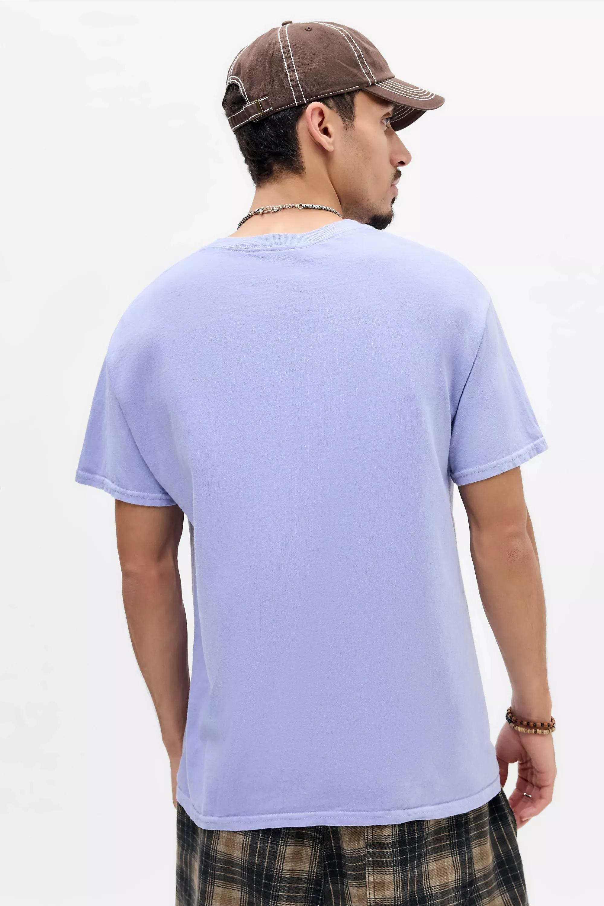 Blue Uo Printed Motif T-Shirt, BLUE, large image number 3