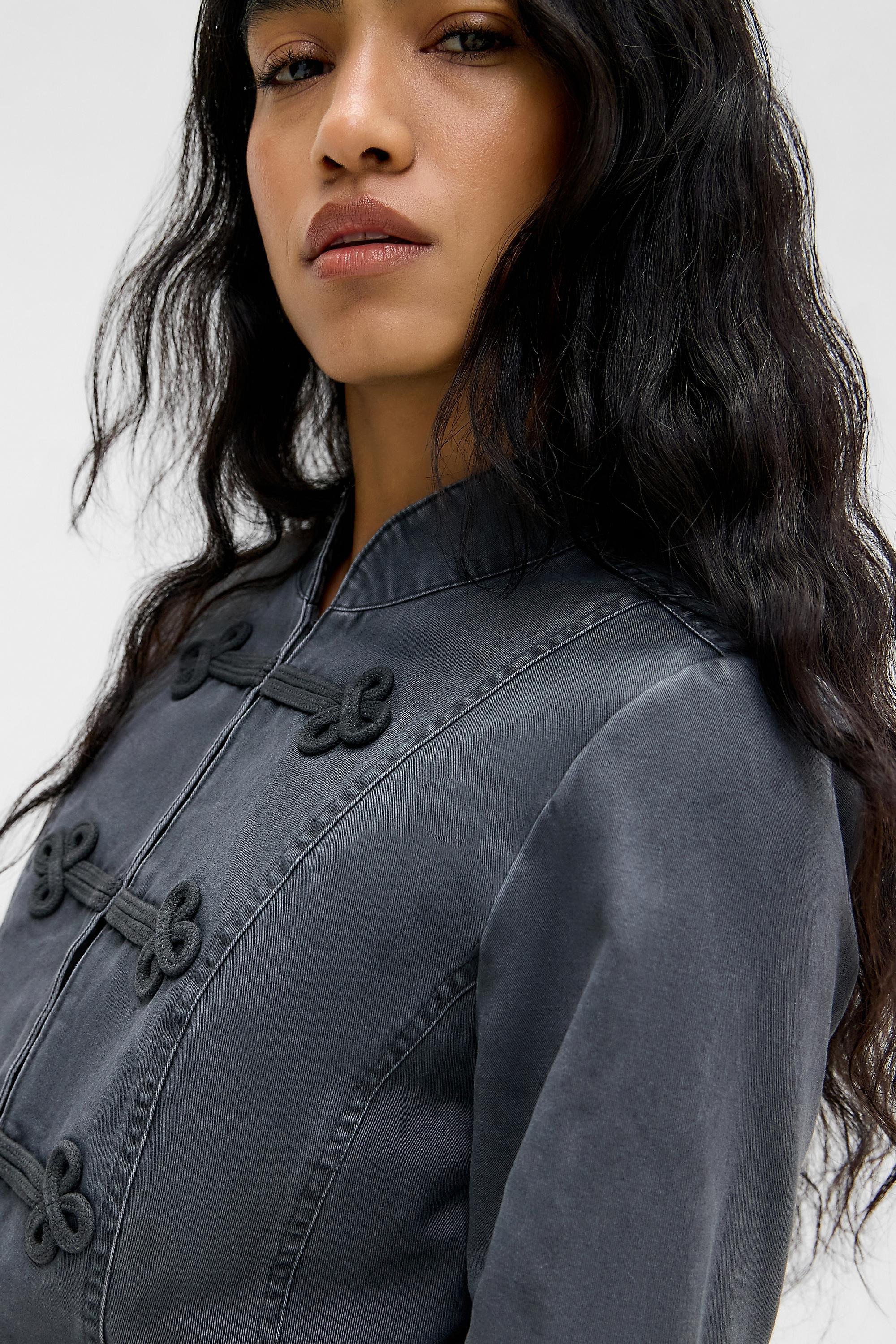 GREY Kimchi Blue Cassie Military Jacket, GREY, large image number 5