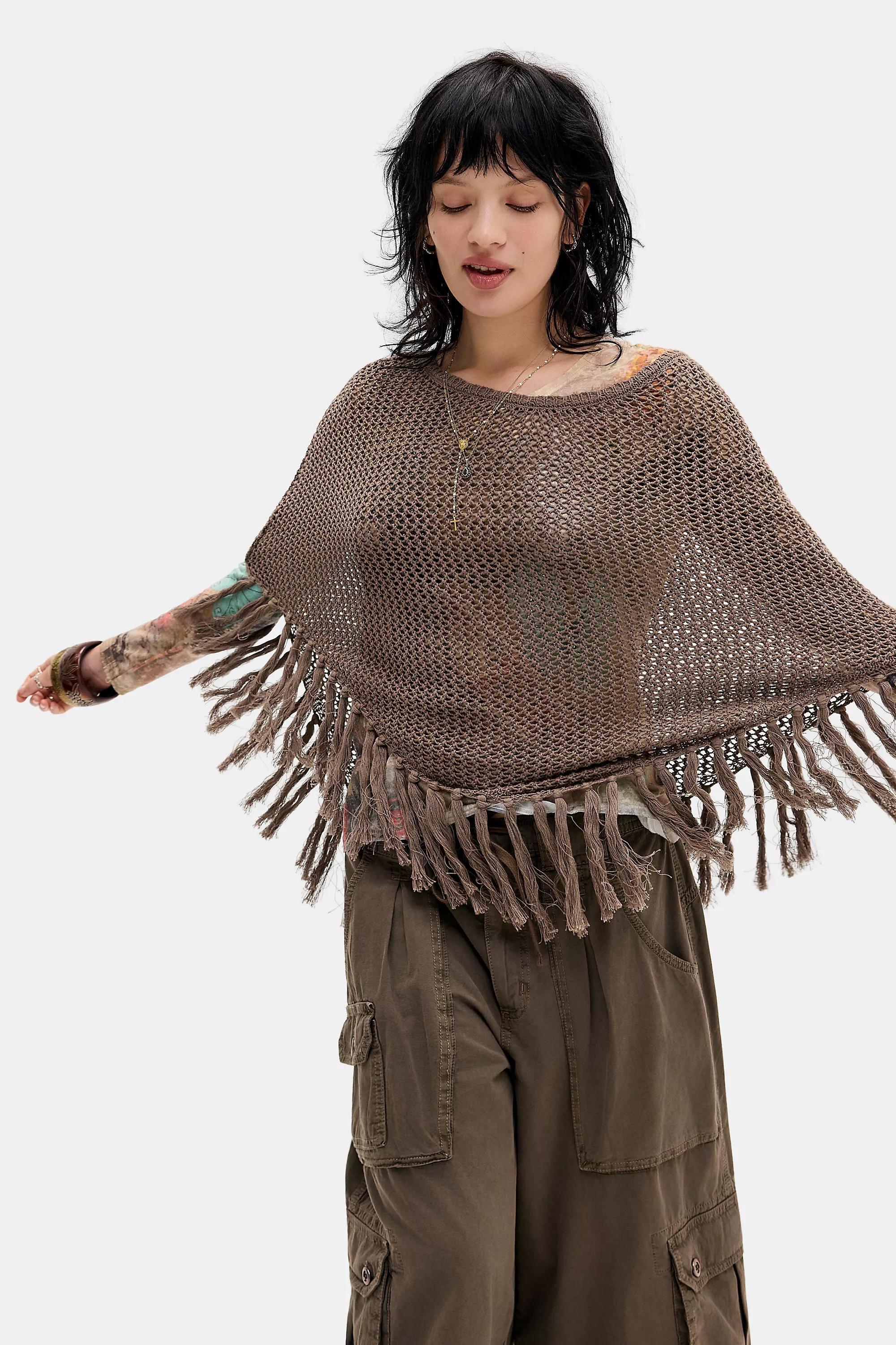 Brown Uo Jaime Poncho, BRN, large image number 0