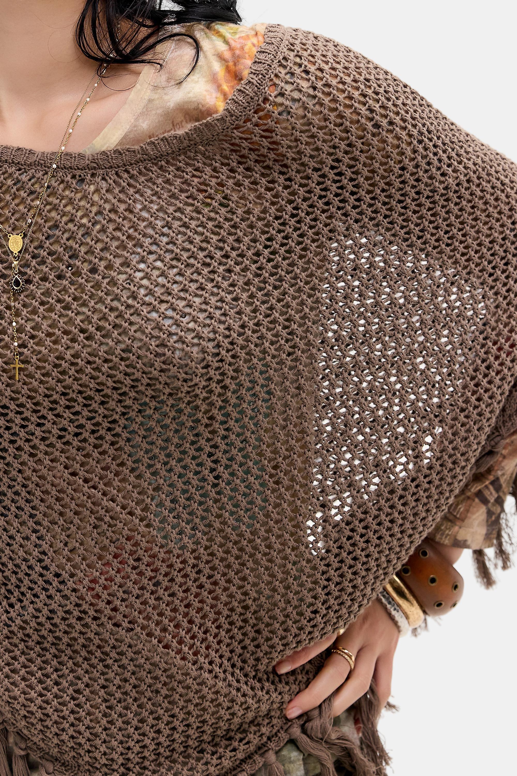 Brown Uo Jaime Poncho, BRN, large image number 1