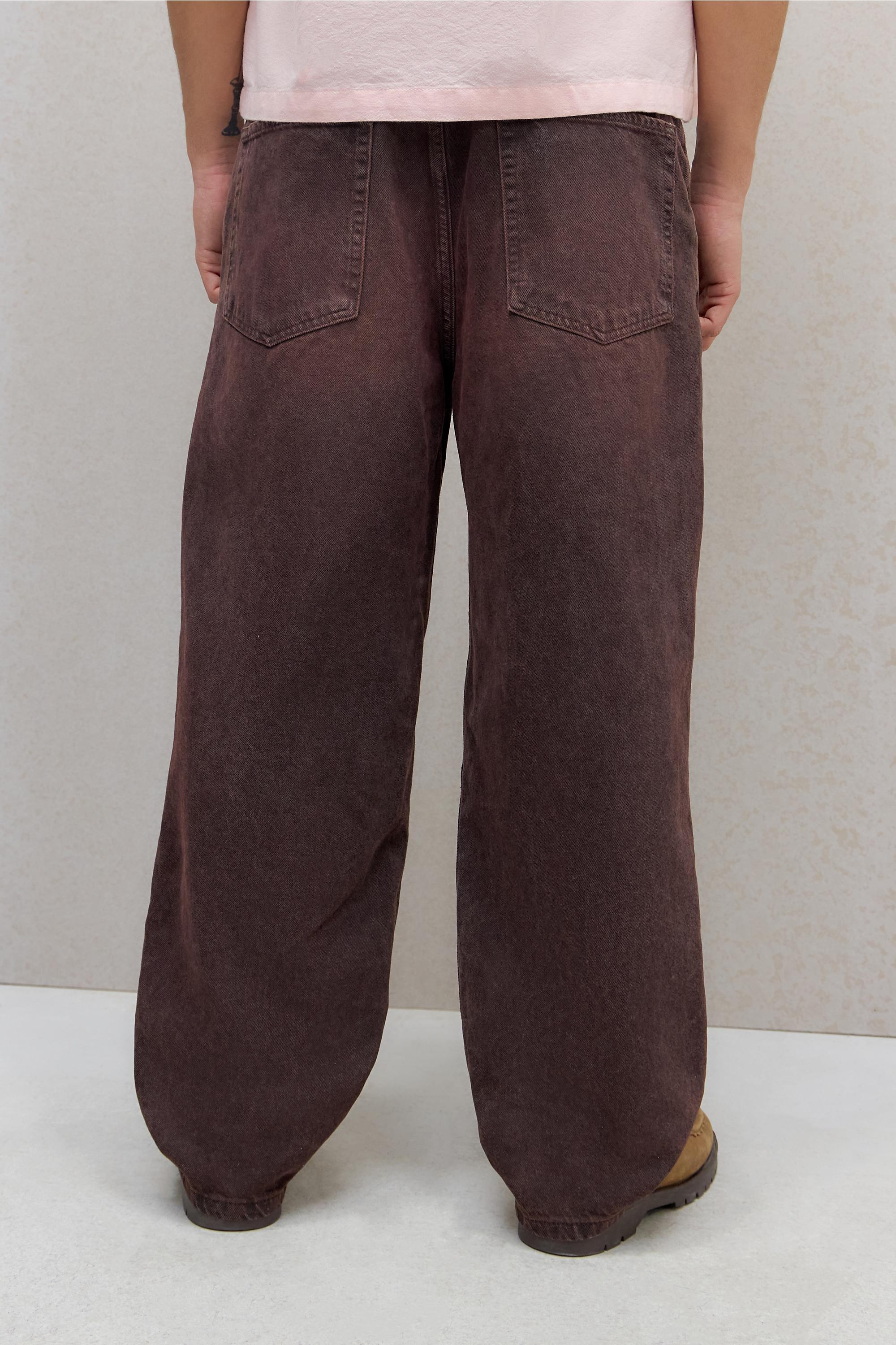 Wine Bdg Burgundy Cacoon Jeans, WINE, large image number 3