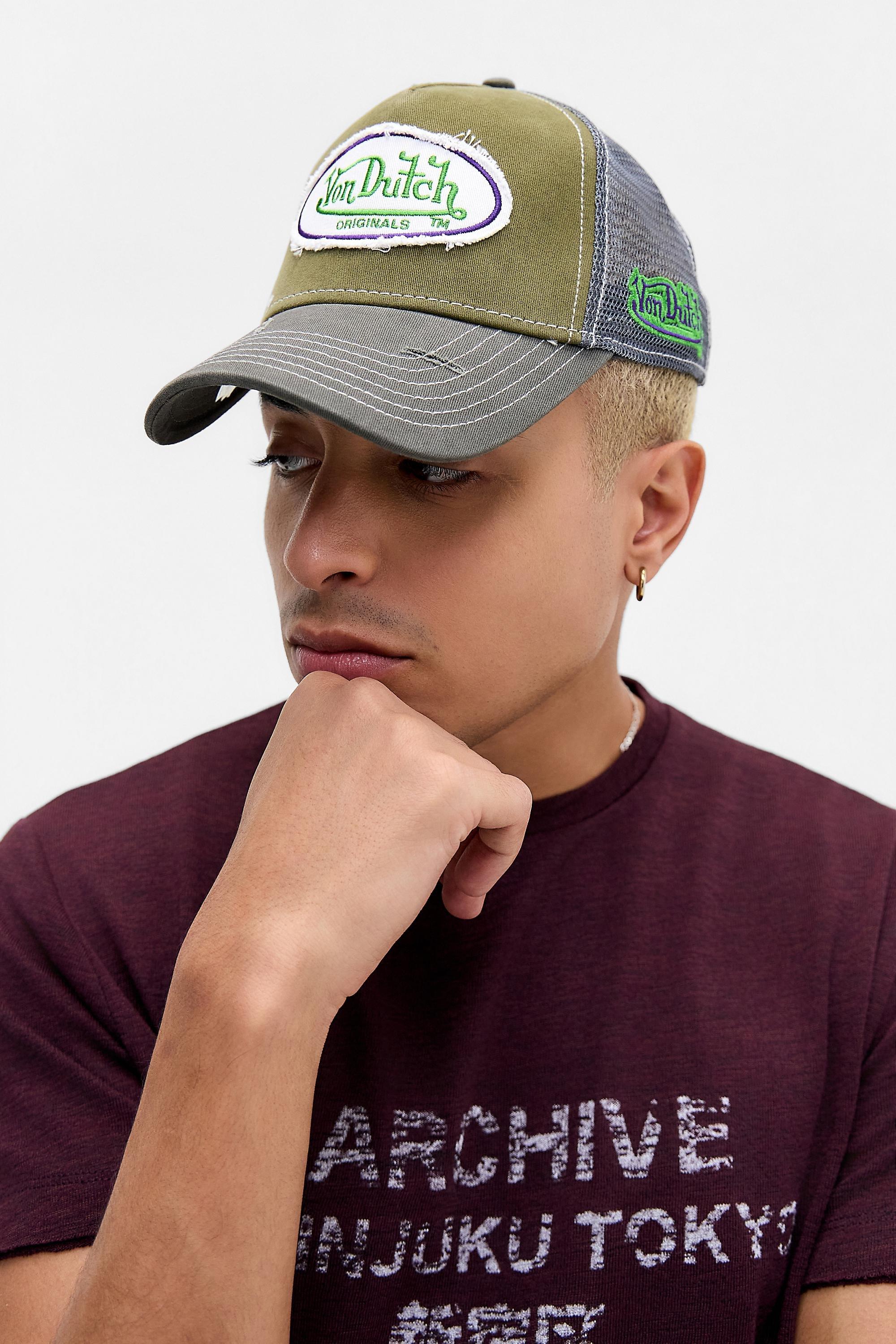 Khaki Von Dutch Uo Trucker Cap, KHAKI, large image number 1