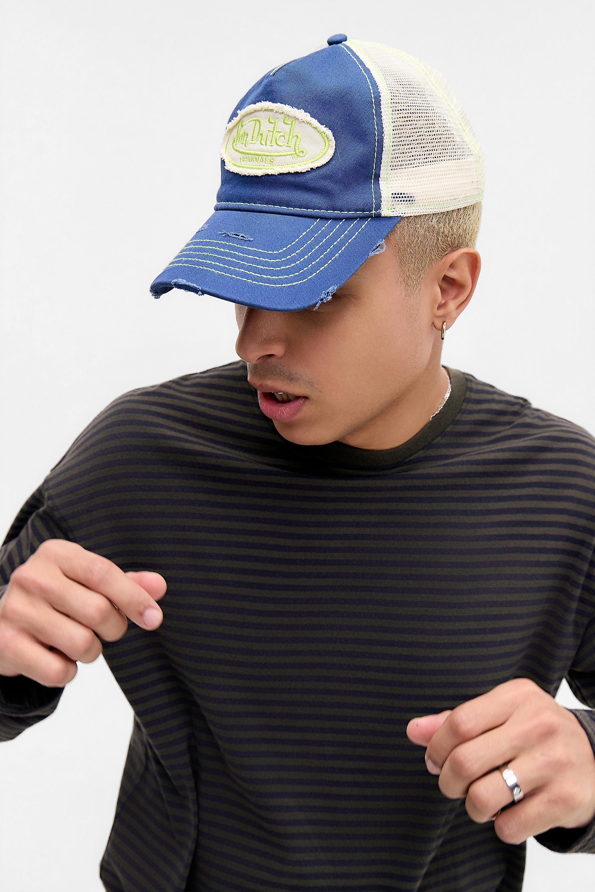 BLUE Von Dutch UO Exclusive Trucker Cap, BLUE, large image number 0