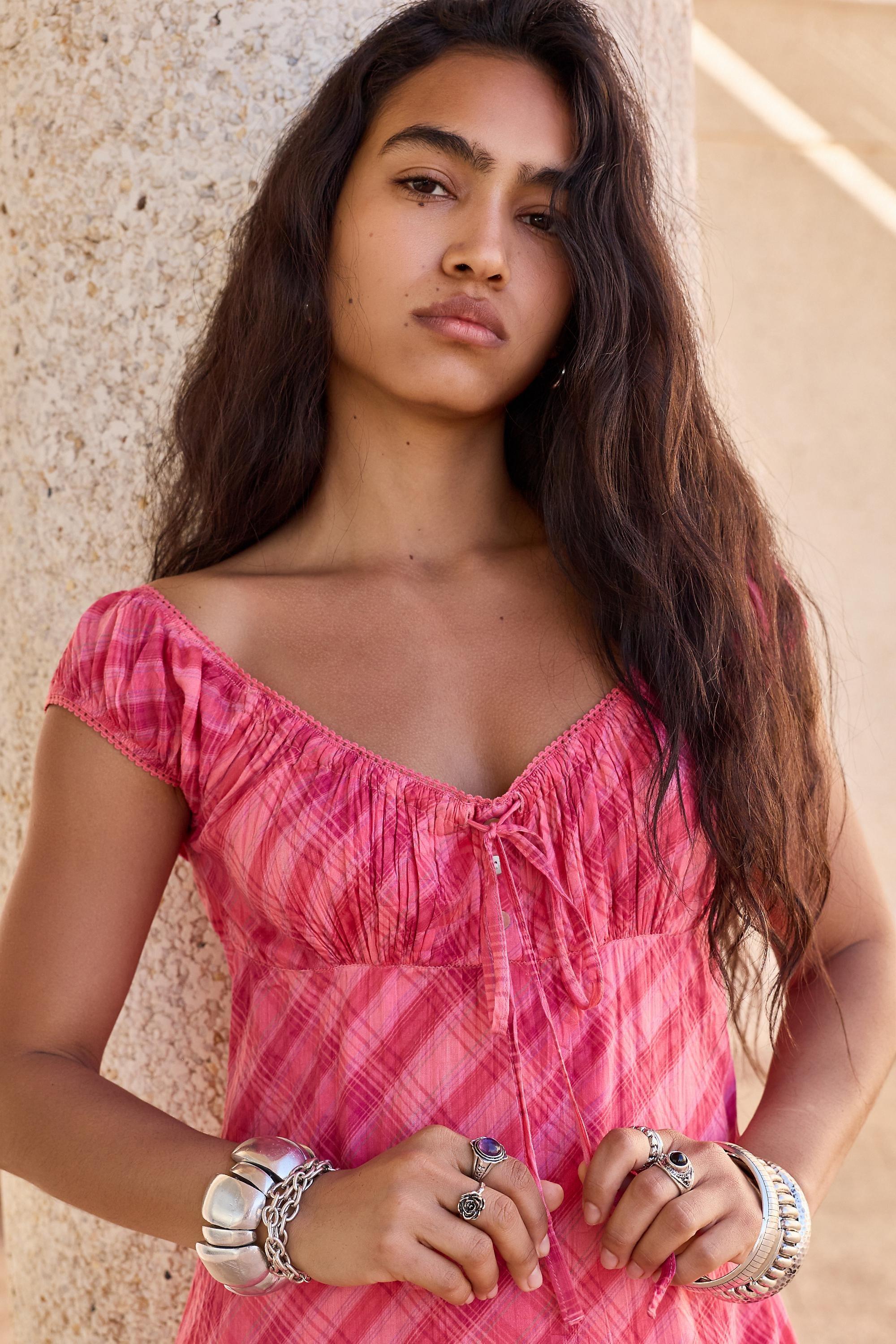 Pink Bdg Jude Awkward Length Dress, PINK, large image number 2