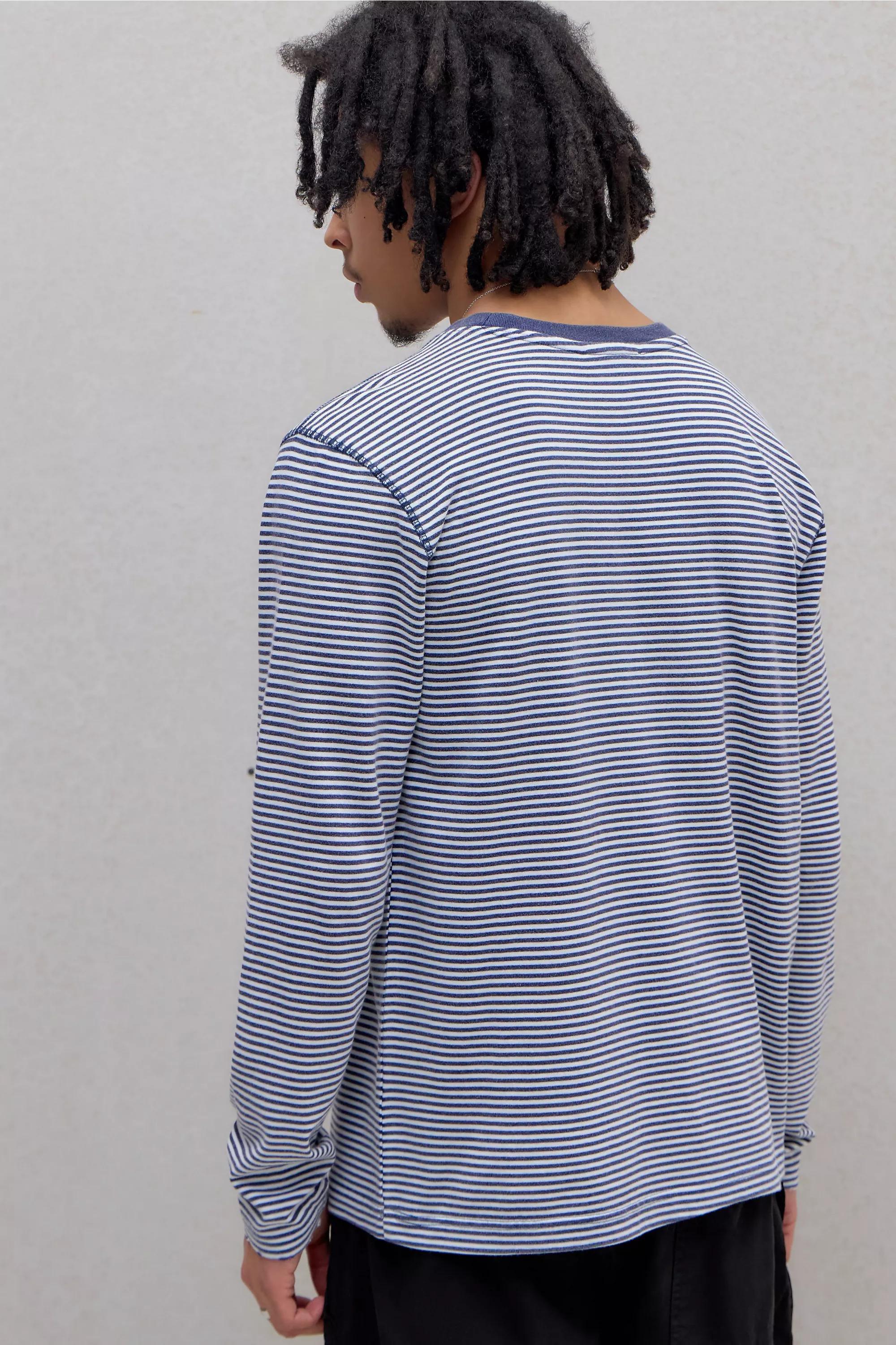 Navy Jaded London Uo Exclusive Navy 62 Striped Long Sleeve T-Shirt, NAVY, large image number 3