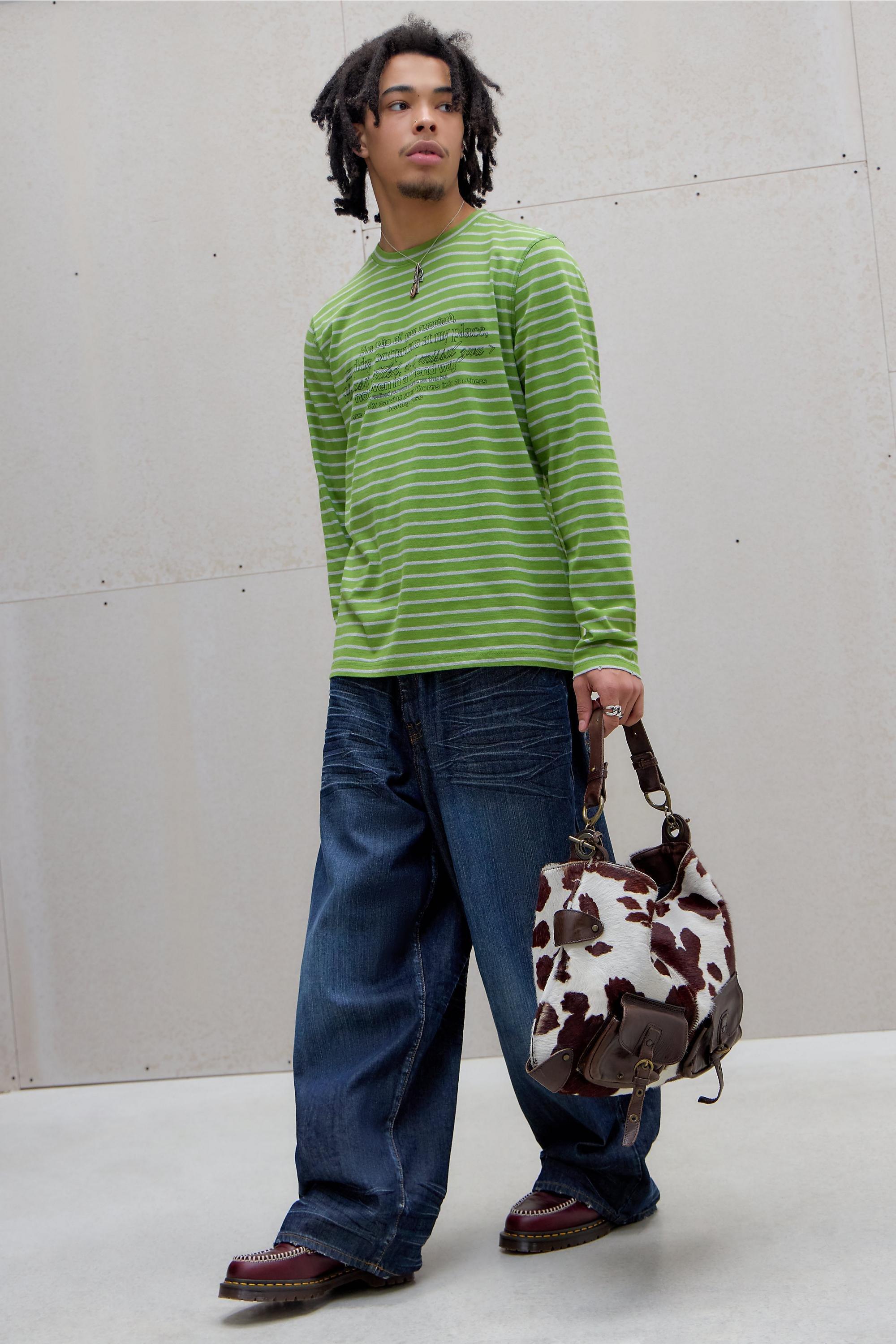 Green Jaded London Uo Exclusive Muddy Footprints T-Shirt, GRN, medium