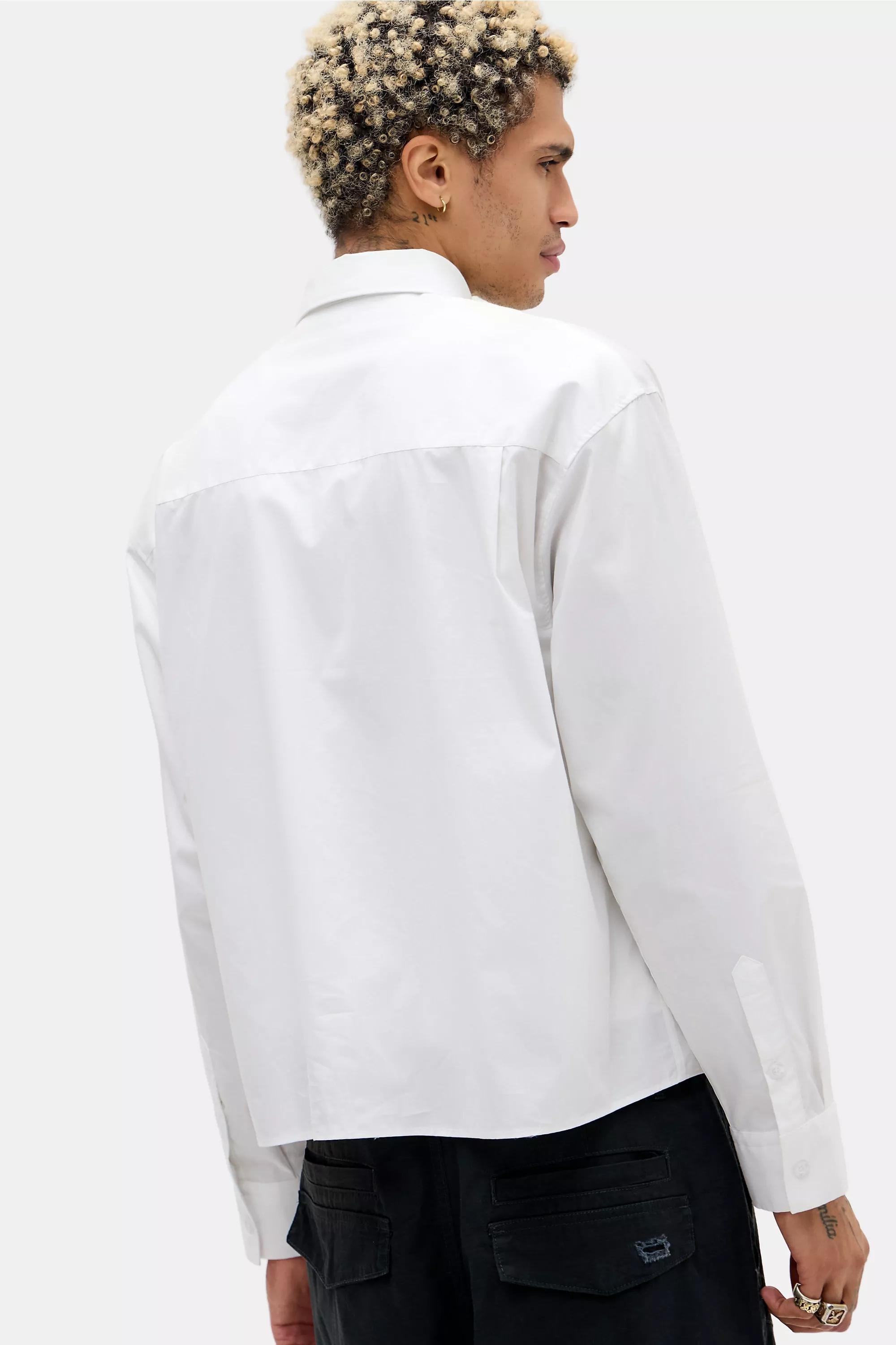White Jaded London Opaque Embroidered Shirt, WHT, large image number 3