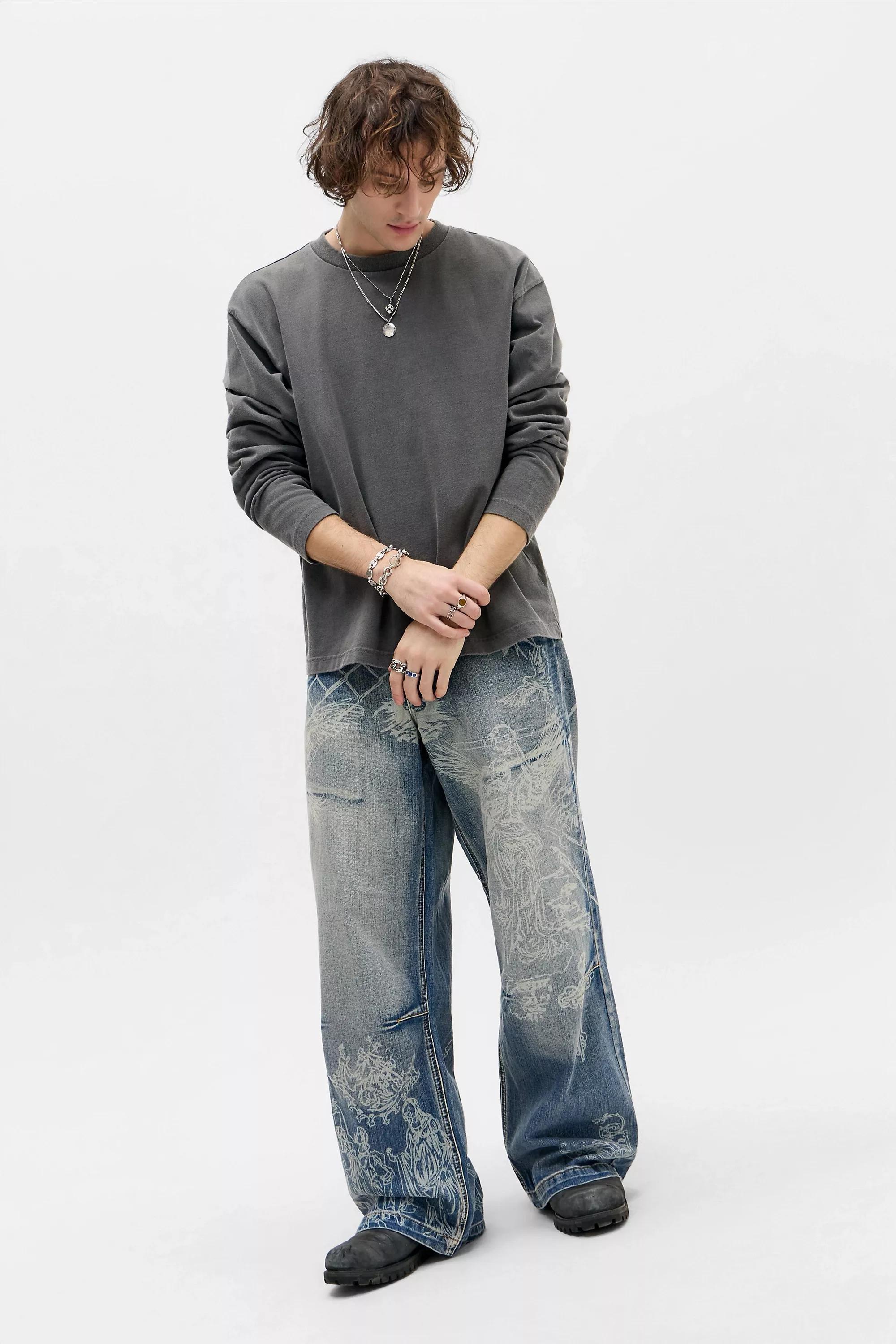 Blue Jaded London Thorn Xl Colossus Jeans, BLUE, large image number 2