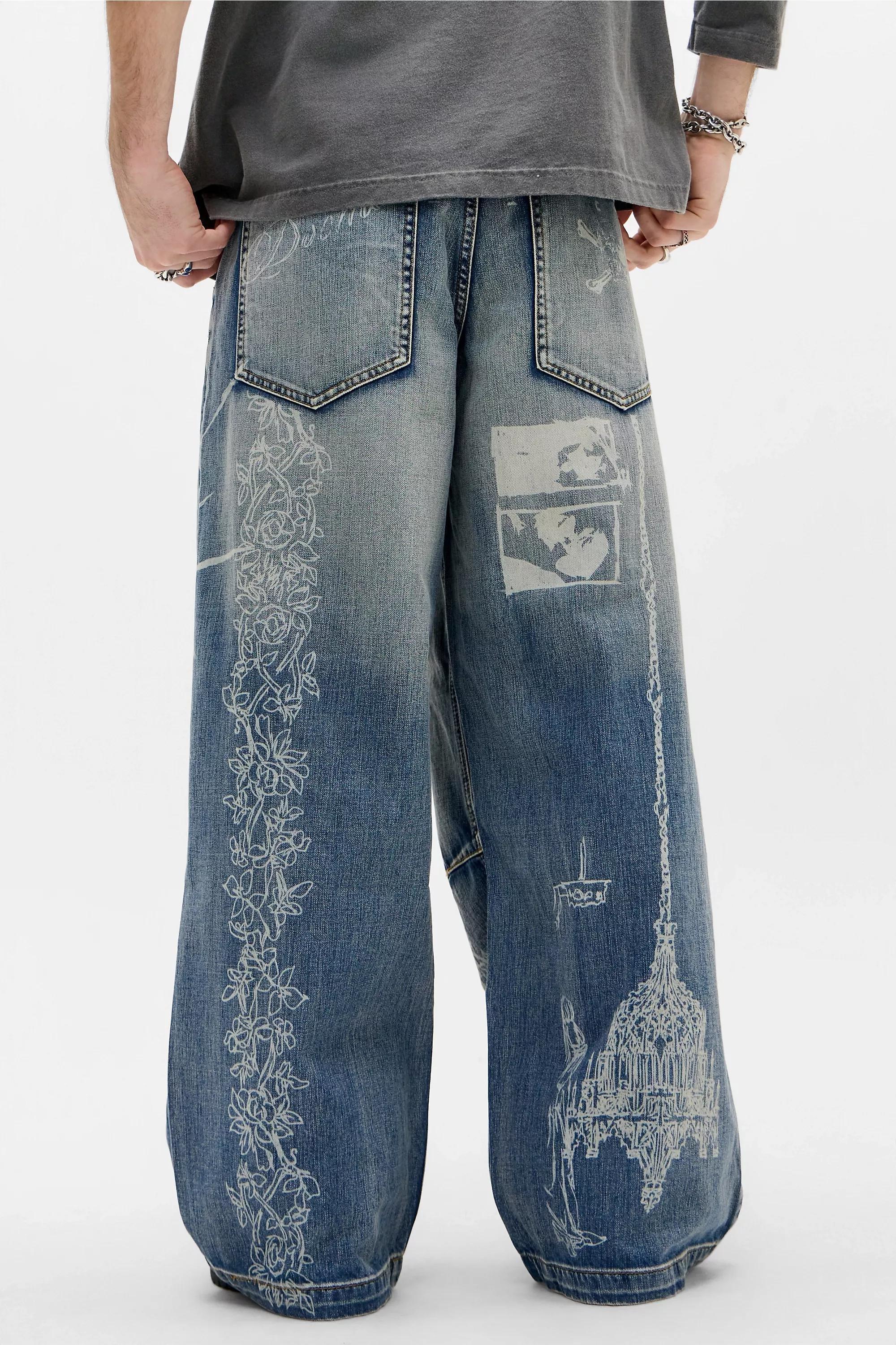 Blue Jaded London Thorn Xl Colossus Jeans, BLUE, large image number 3