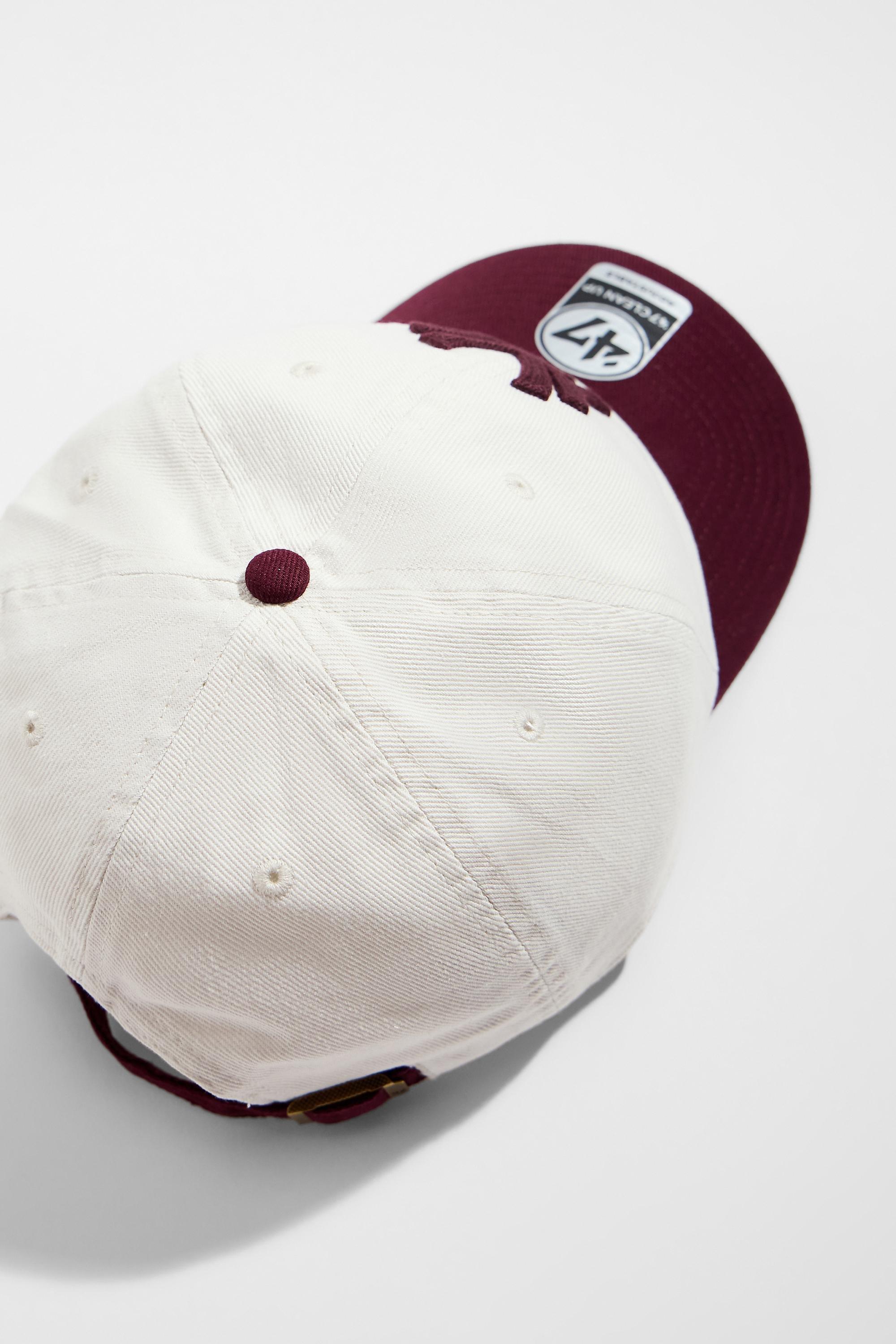 Red 47 Brand Uo Exclusive Burgundy Contrast Ny Yankees Clean Up Cap, WINE, large image number 2