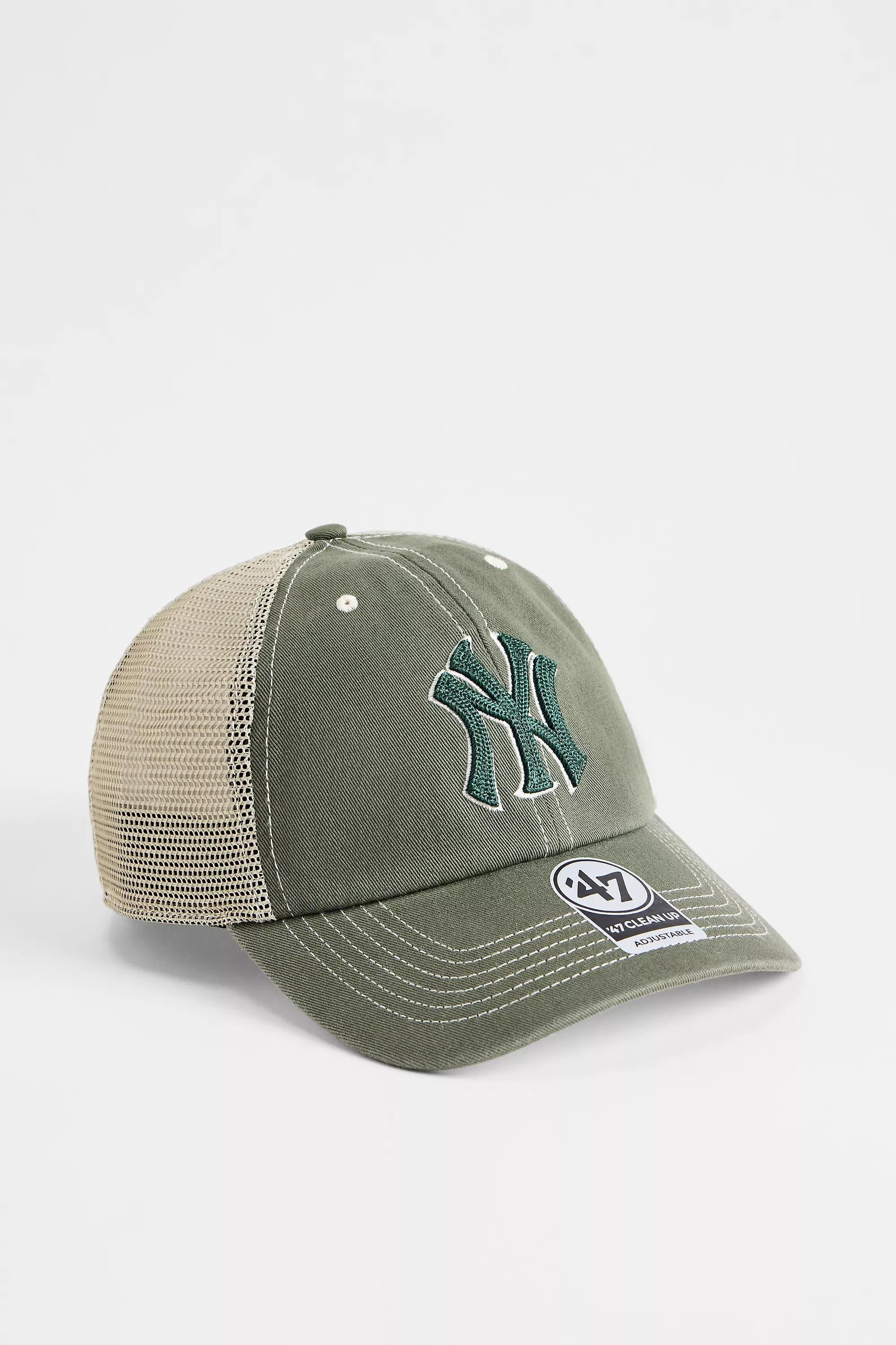 Khaki 47 Brand New York Yankees Trucker Cap, KHAKI, large image number 0