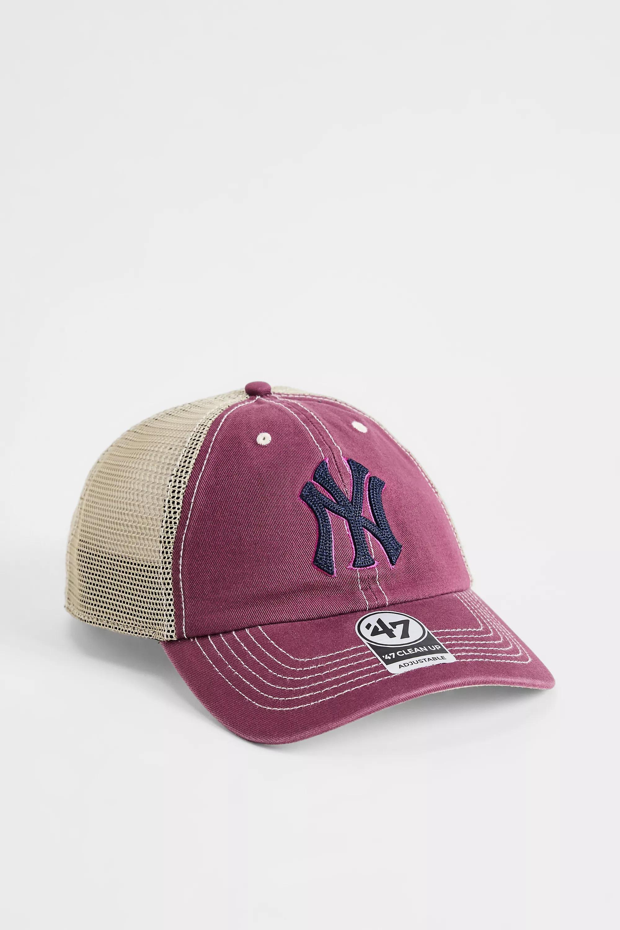 Purple 47 Brand New York Yankees Trucker Cap, PURP, large image number 0