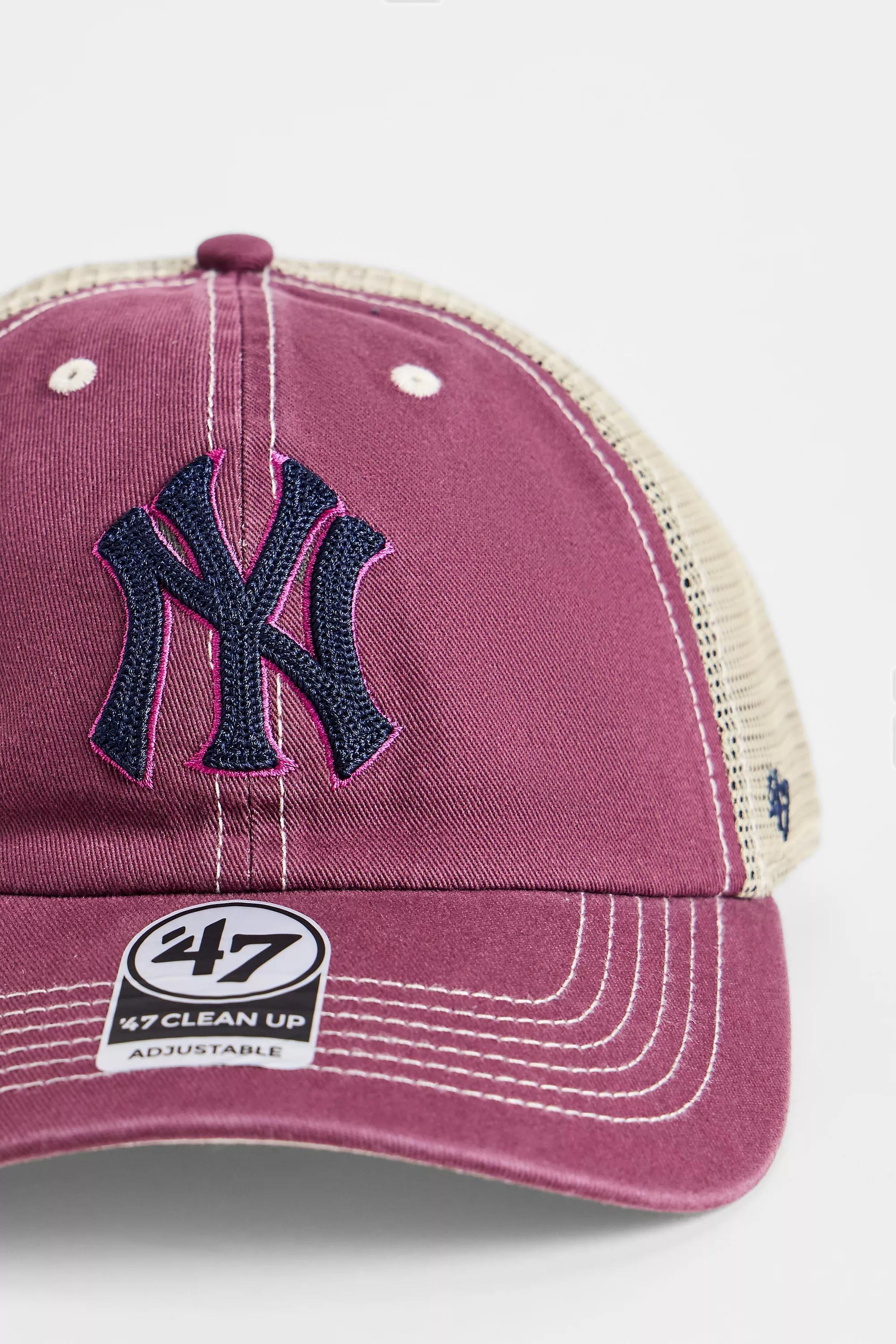 Purple 47 Brand New York Yankees Trucker Cap, PURP, large image number 1