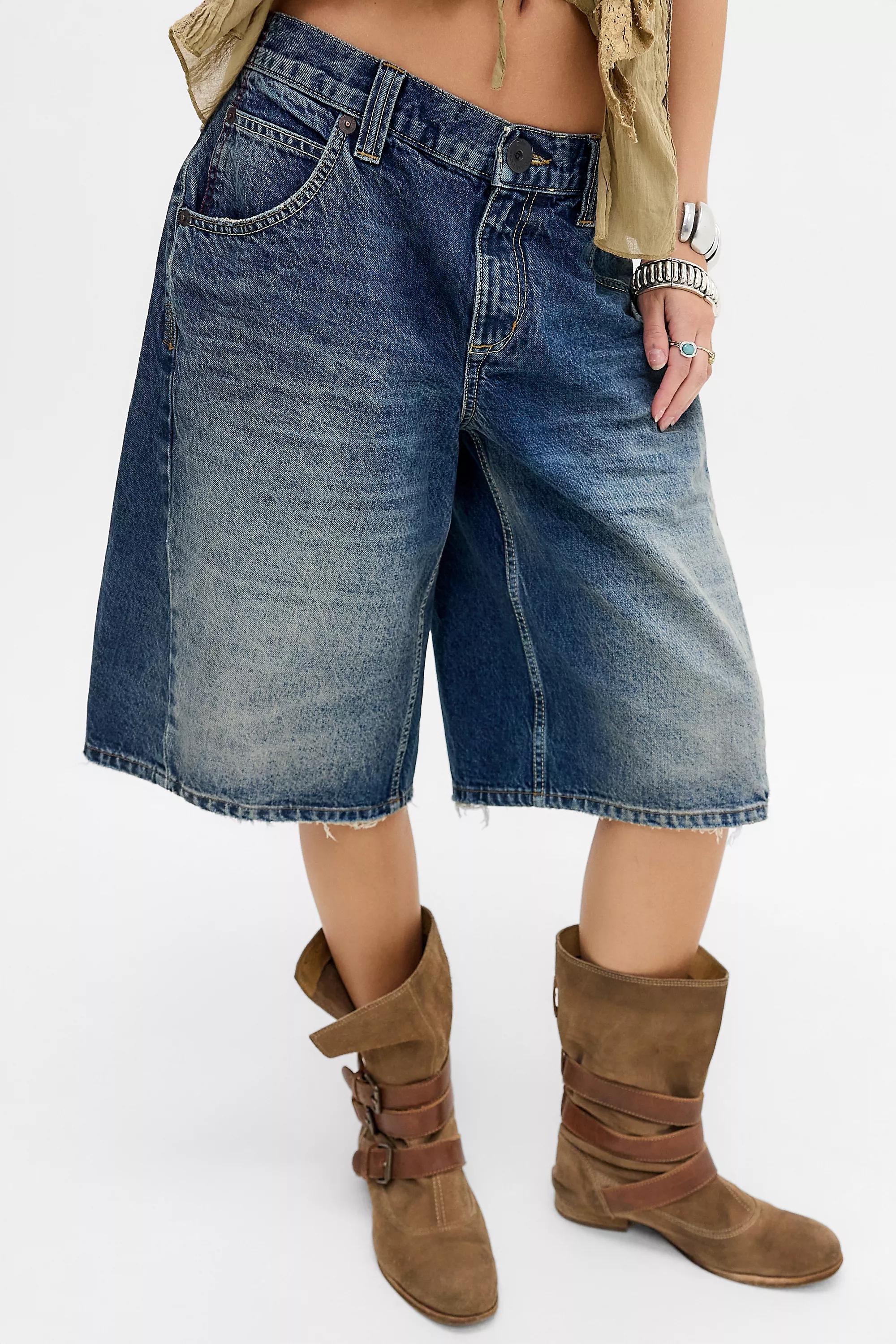 Blue Bdg Missouri Twisted Seam Denim Jorts, VINTAGE DENIM MEDIUM, large image number 0
