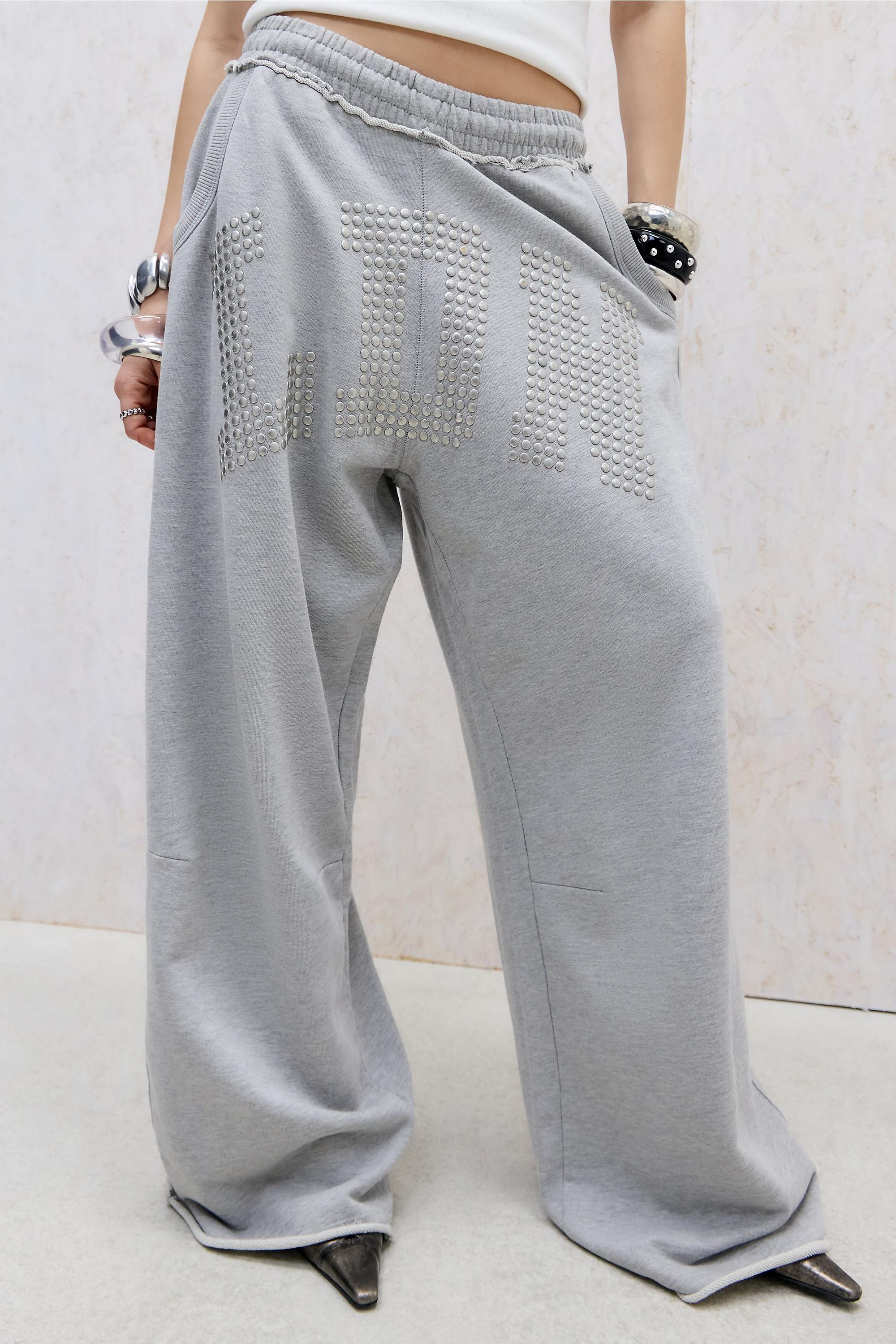 Grey Jaded London Ldn Stud Monster Joggers, GREY, large image number 0