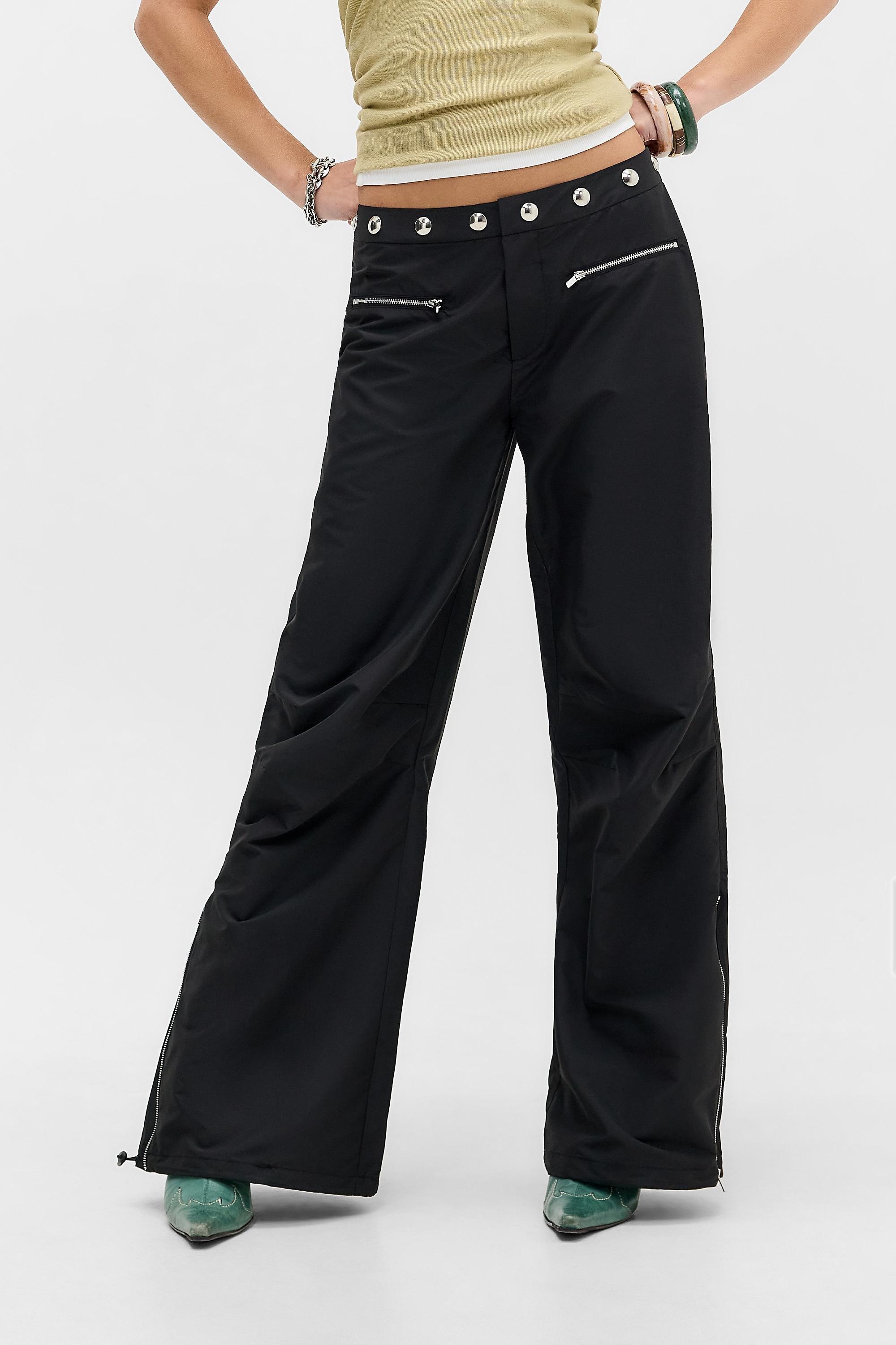 Black Minimal Cargo Trouser, BLK, large image number 0