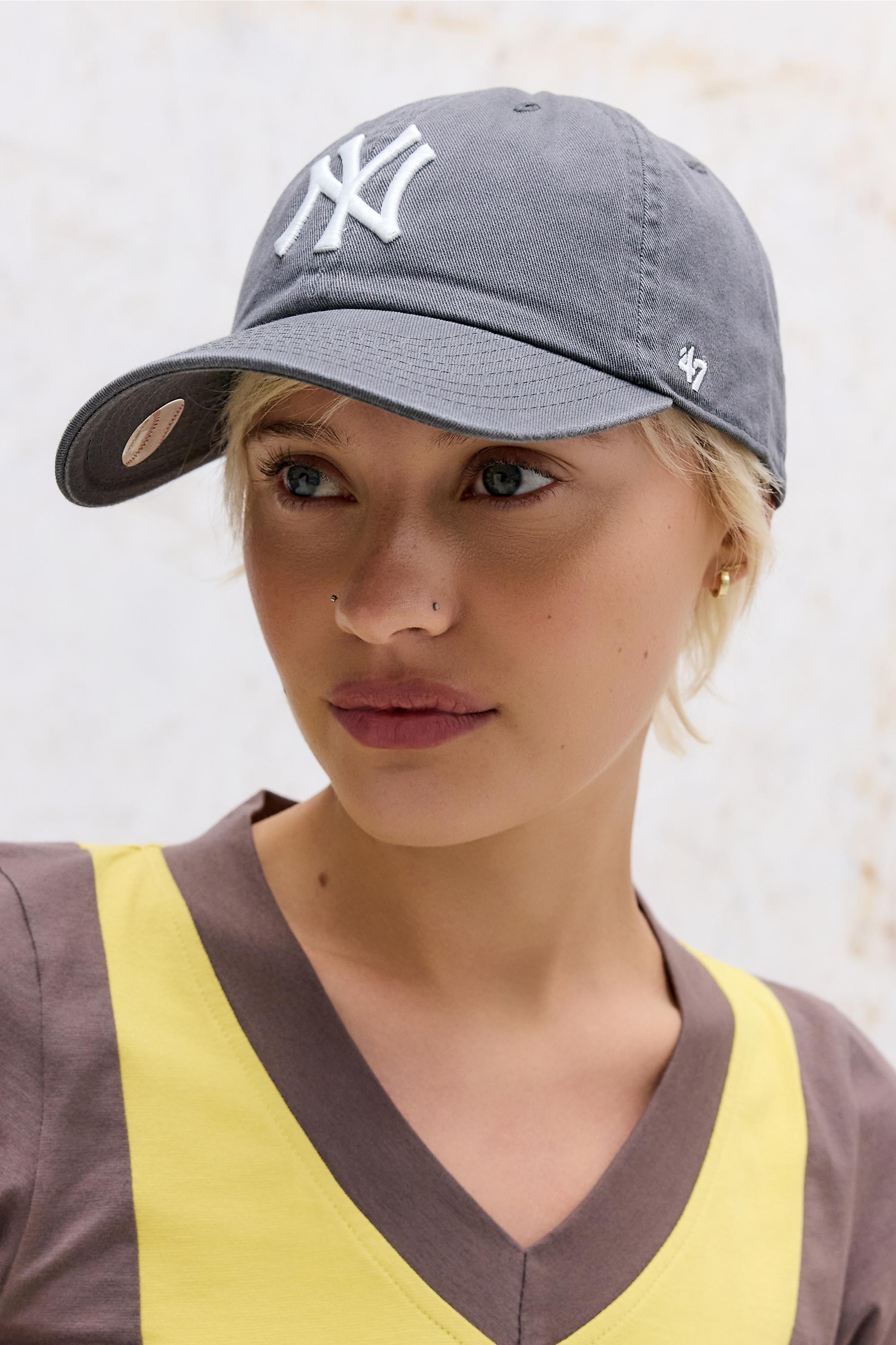 Grey '47 Brand Ny Yankees Clean Up Cap, CARBON, large image number 0