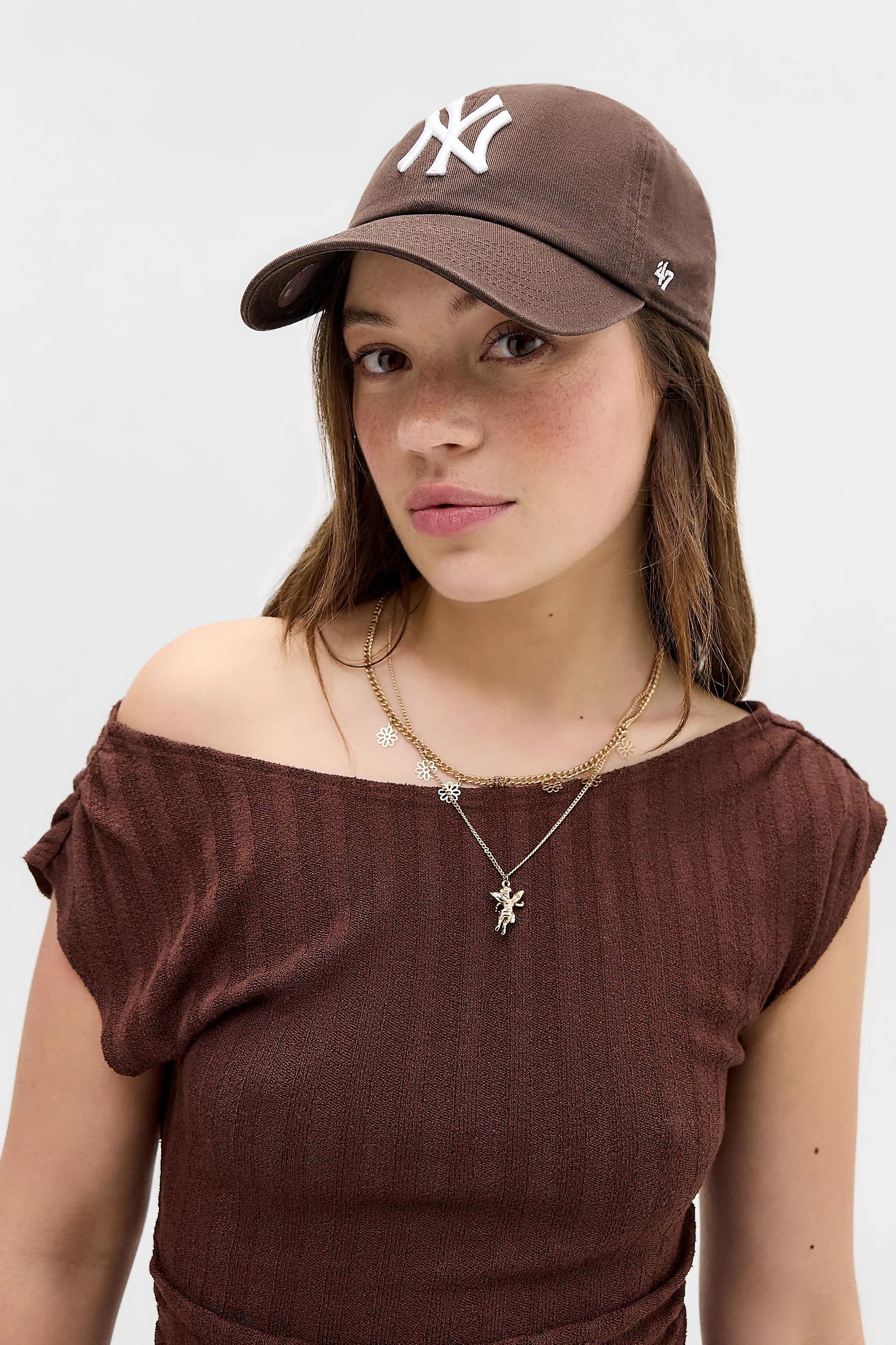 BROWN '47 Brand NY Yankees Clean Up Cap, BRN, large image number 1