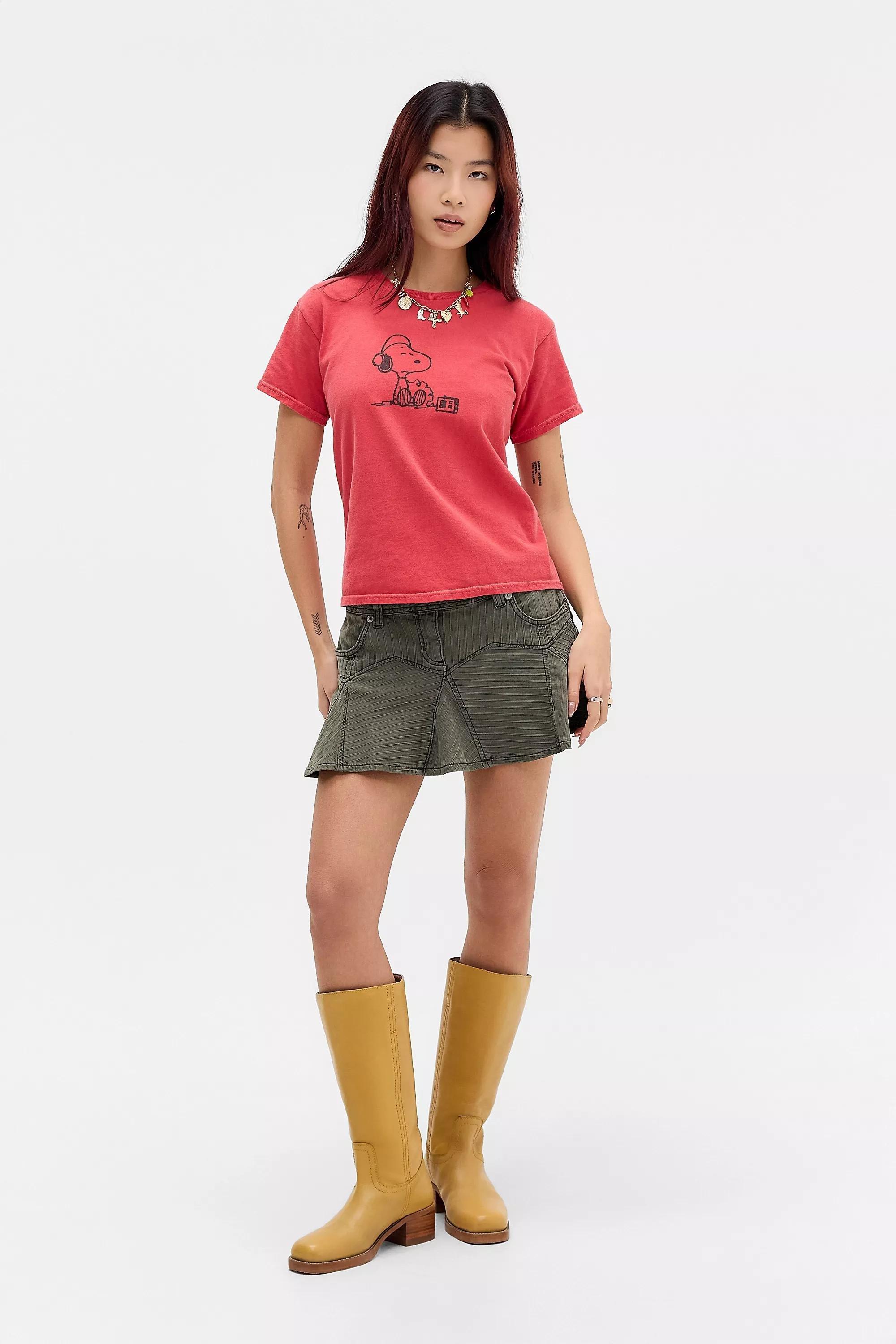 Red Uo Dj Snoopy Relaxed T-Shirt, RED, large image number 2