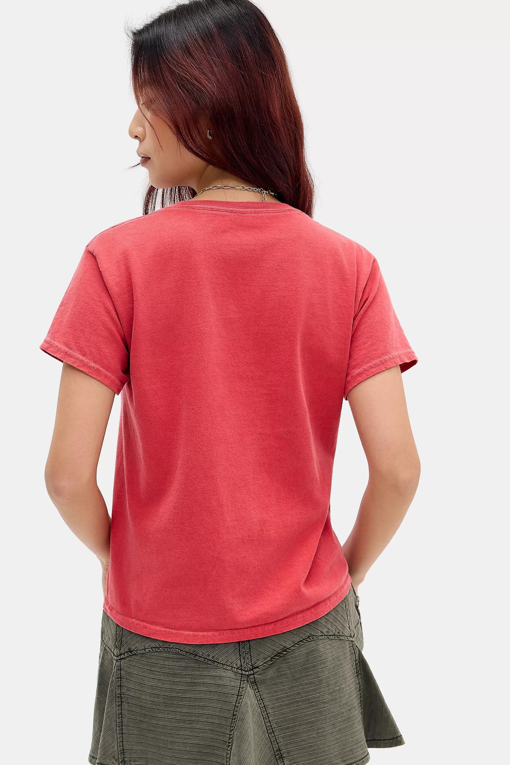 Red Uo Dj Snoopy Relaxed T-Shirt, RED, large image number 3