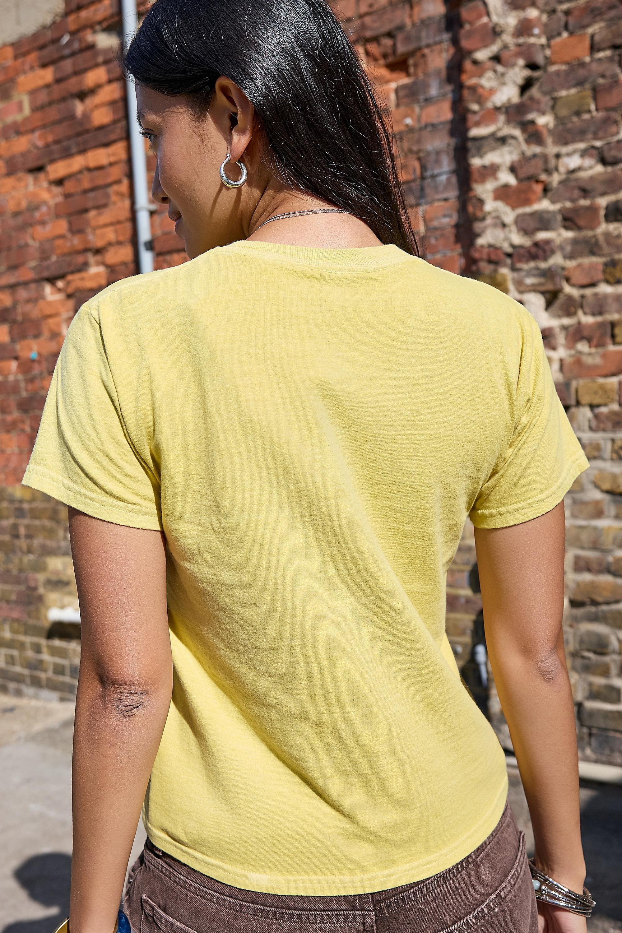 Yellow Uo Dj Snoopy Relaxed T-Shirt, YEL, large image number 3