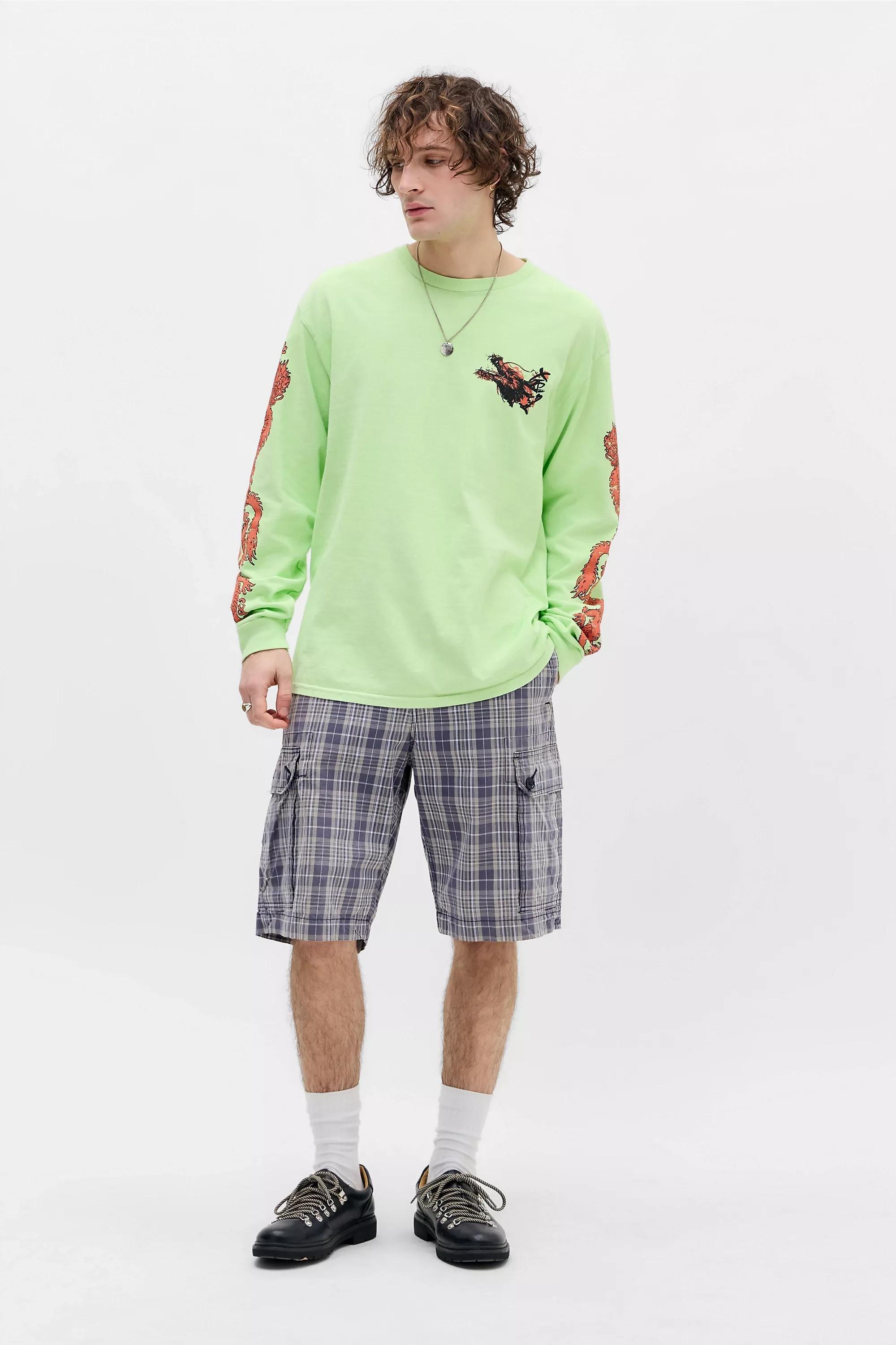 Yellow Uo Graphic Long Sleeve T-Shirt, LIM, large image number 2