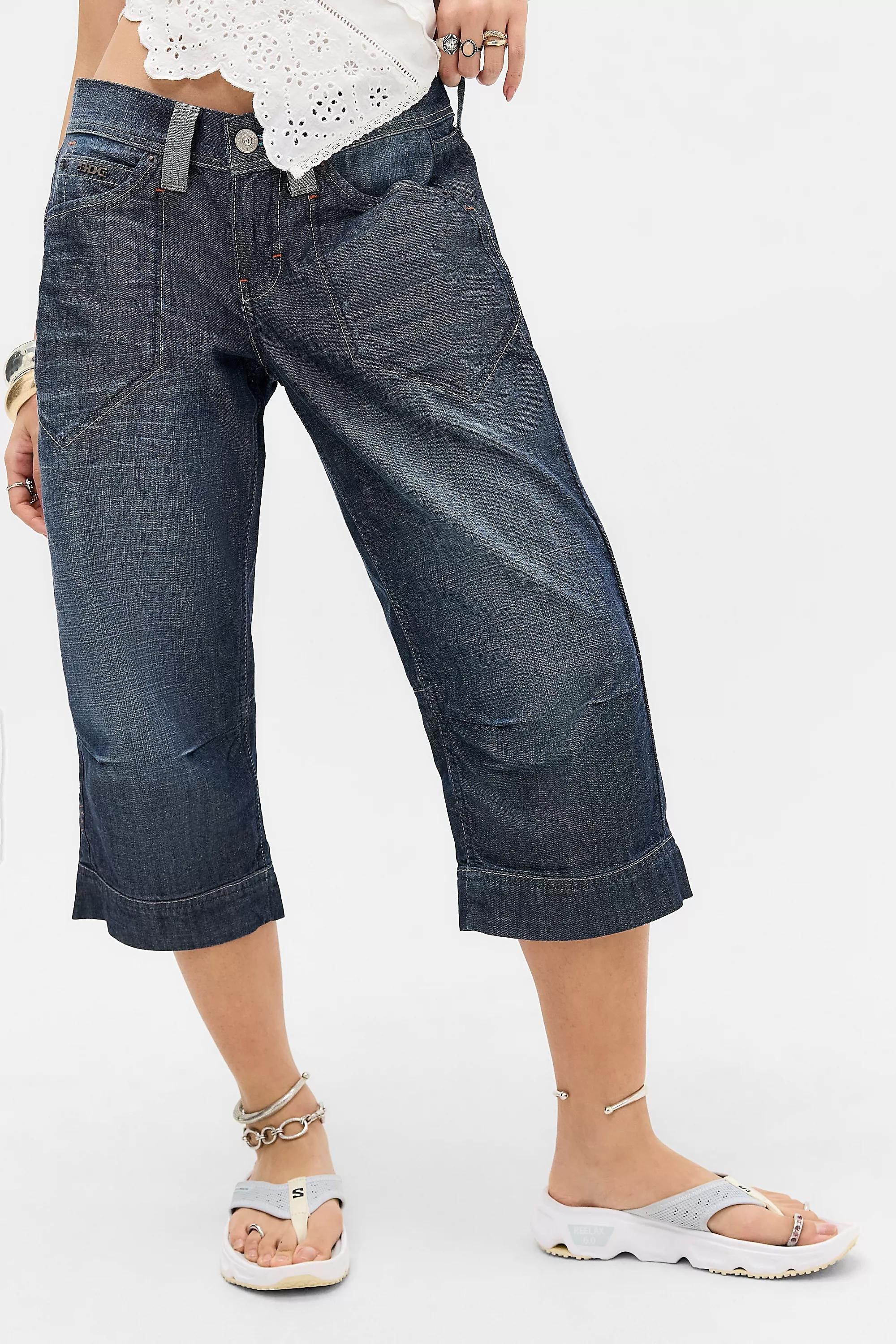 Navy Bdg Cyris Capri Jeans, VINTAGE DENIM DARK, large image number 1