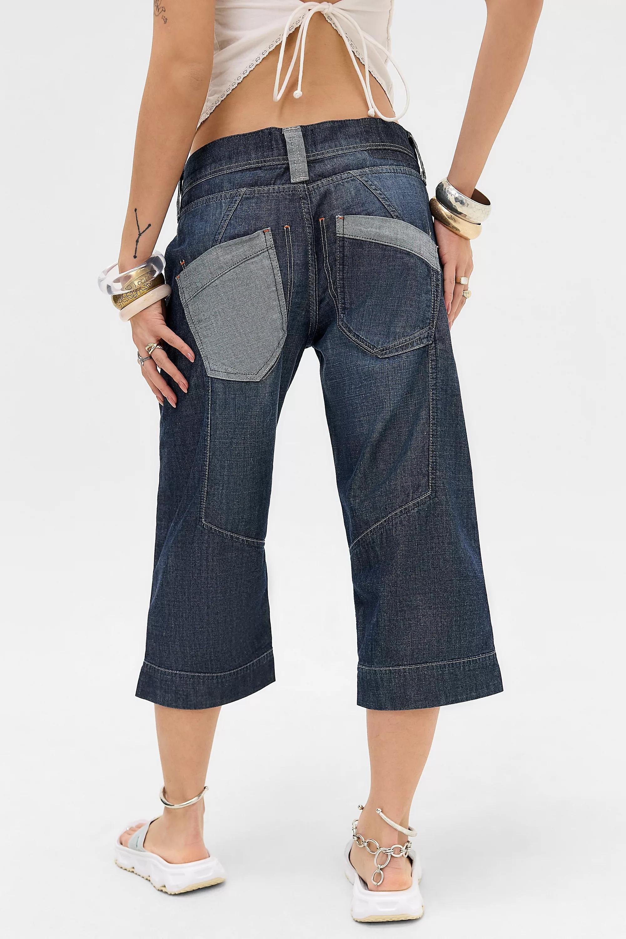 Navy Bdg Cyris Capri Jeans, VINTAGE DENIM DARK, large image number 5