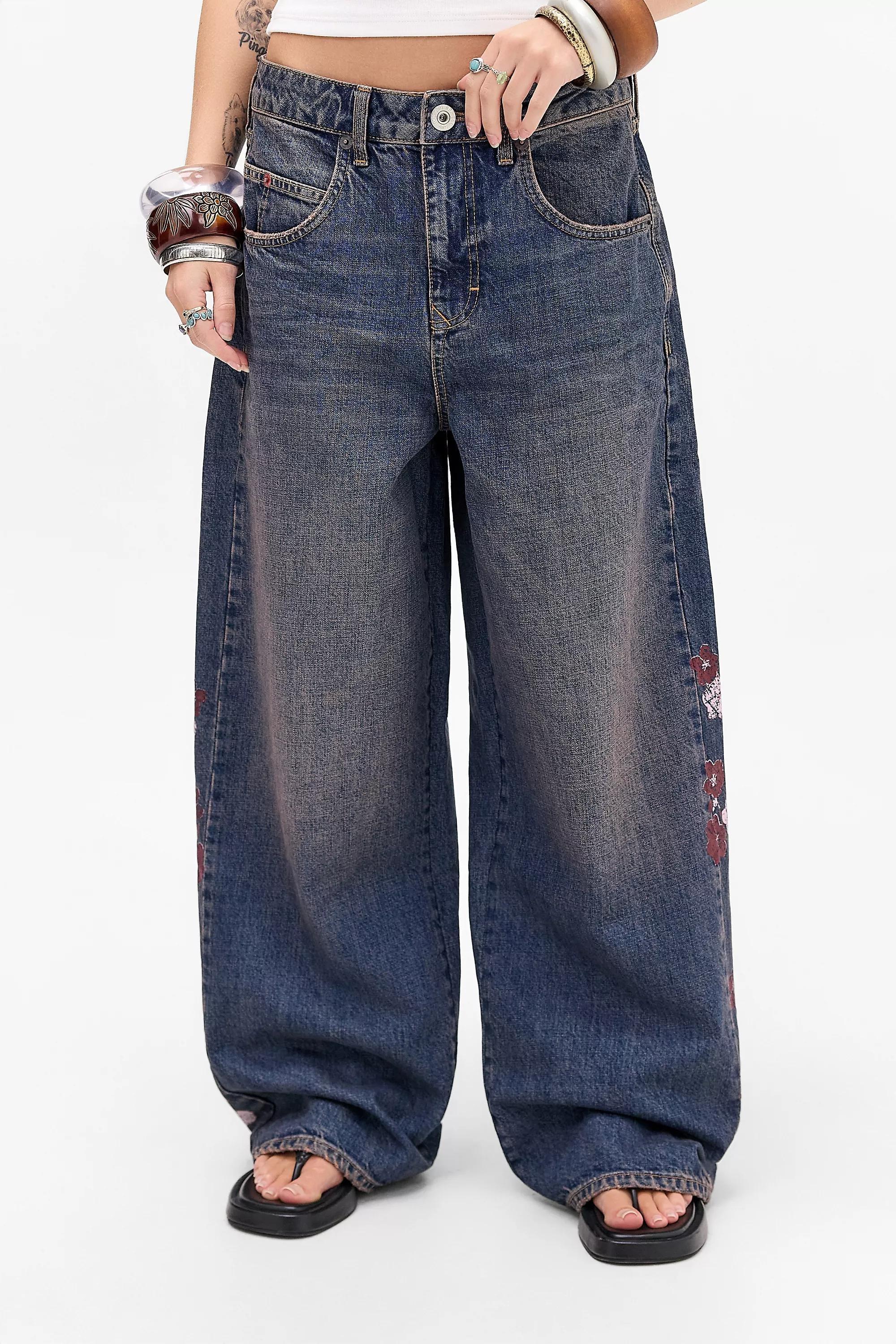 Blue Bdg Jaya Cherry Blossom Baggy Jeans, VINTAGE DENIM DARK, large image number 1