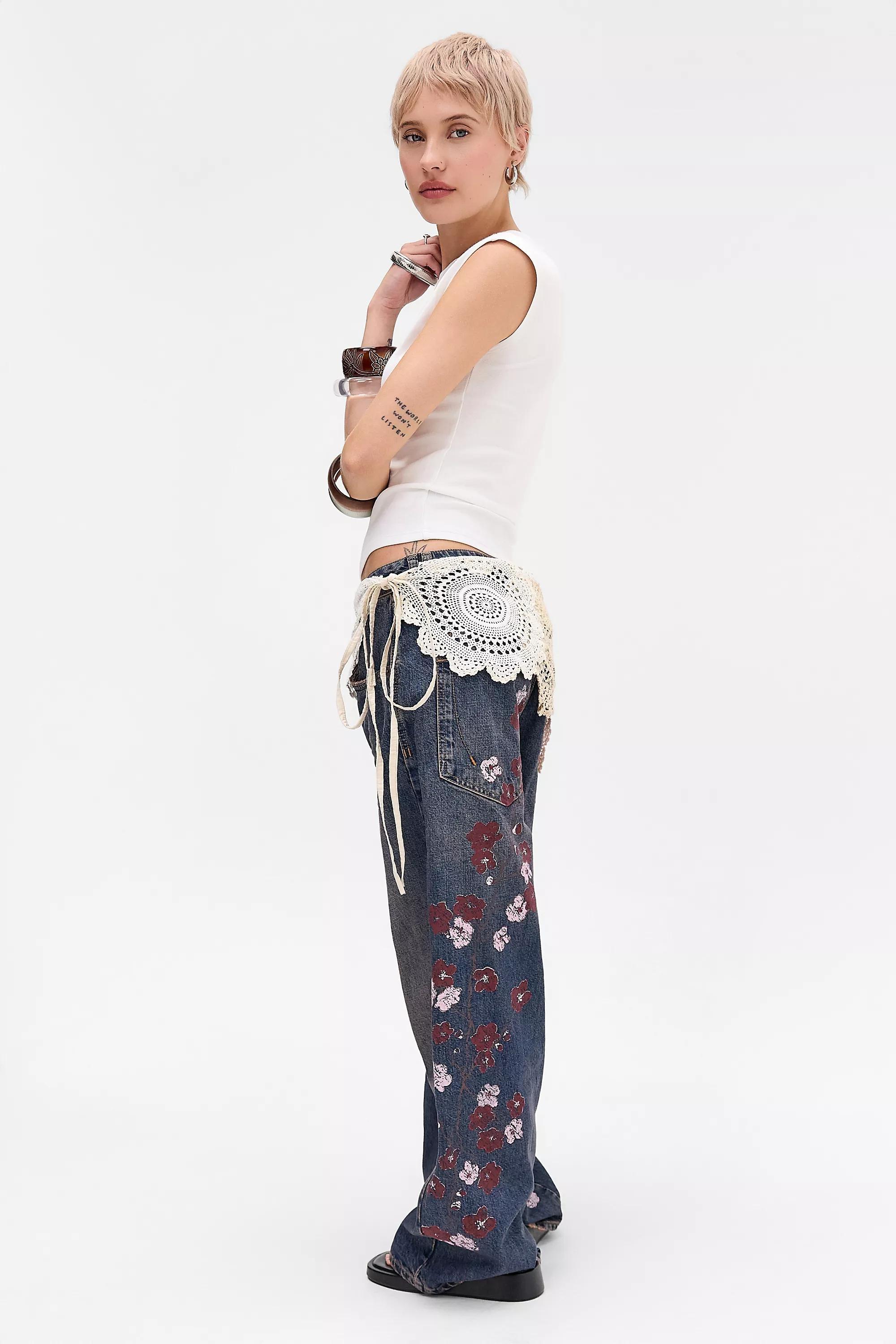 Blue Bdg Jaya Cherry Blossom Baggy Jeans, VINTAGE DENIM DARK, large image number 2