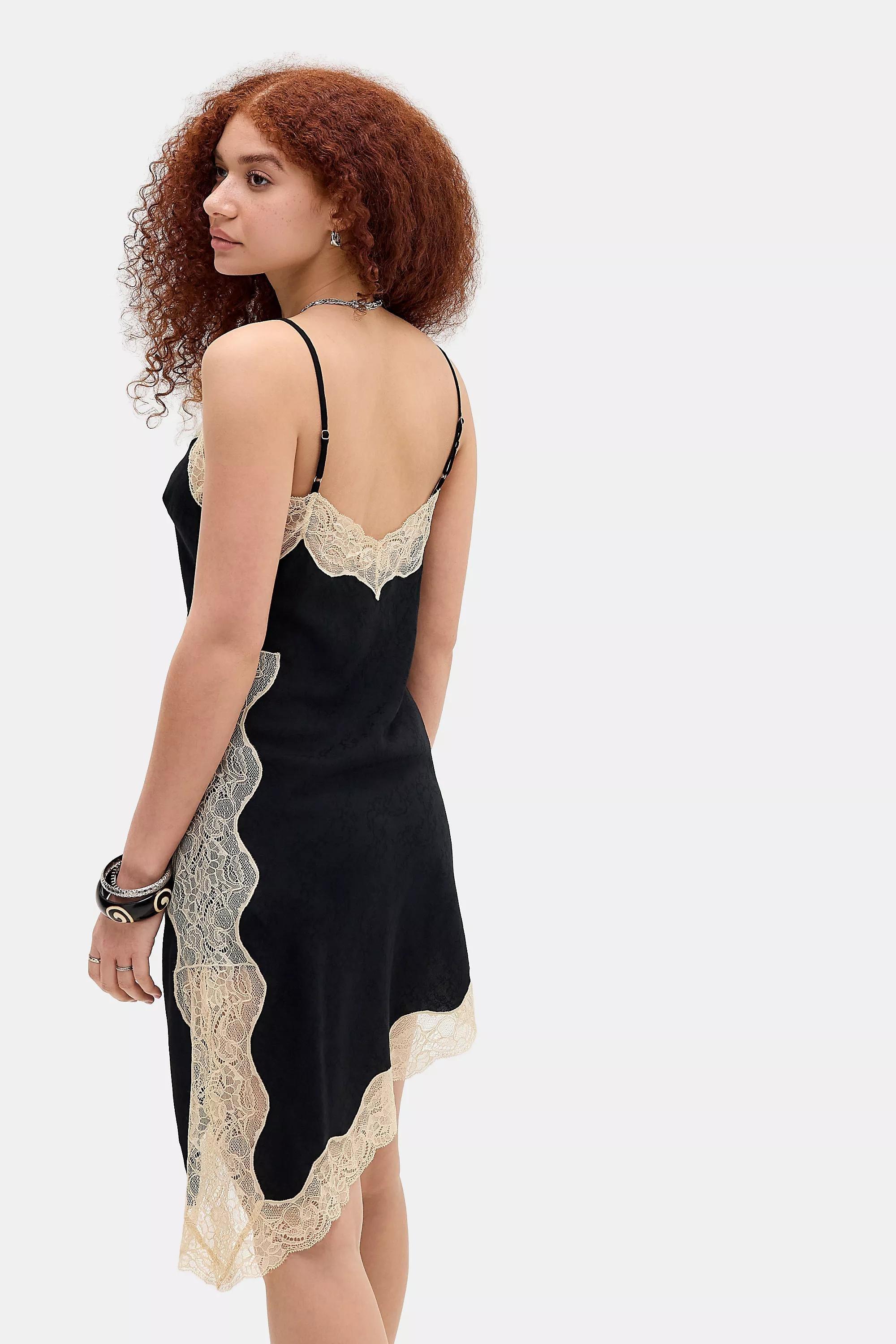 Black Light Before Dark Lexi Lace Tank Top Slip Dress, BLK, large image number 4