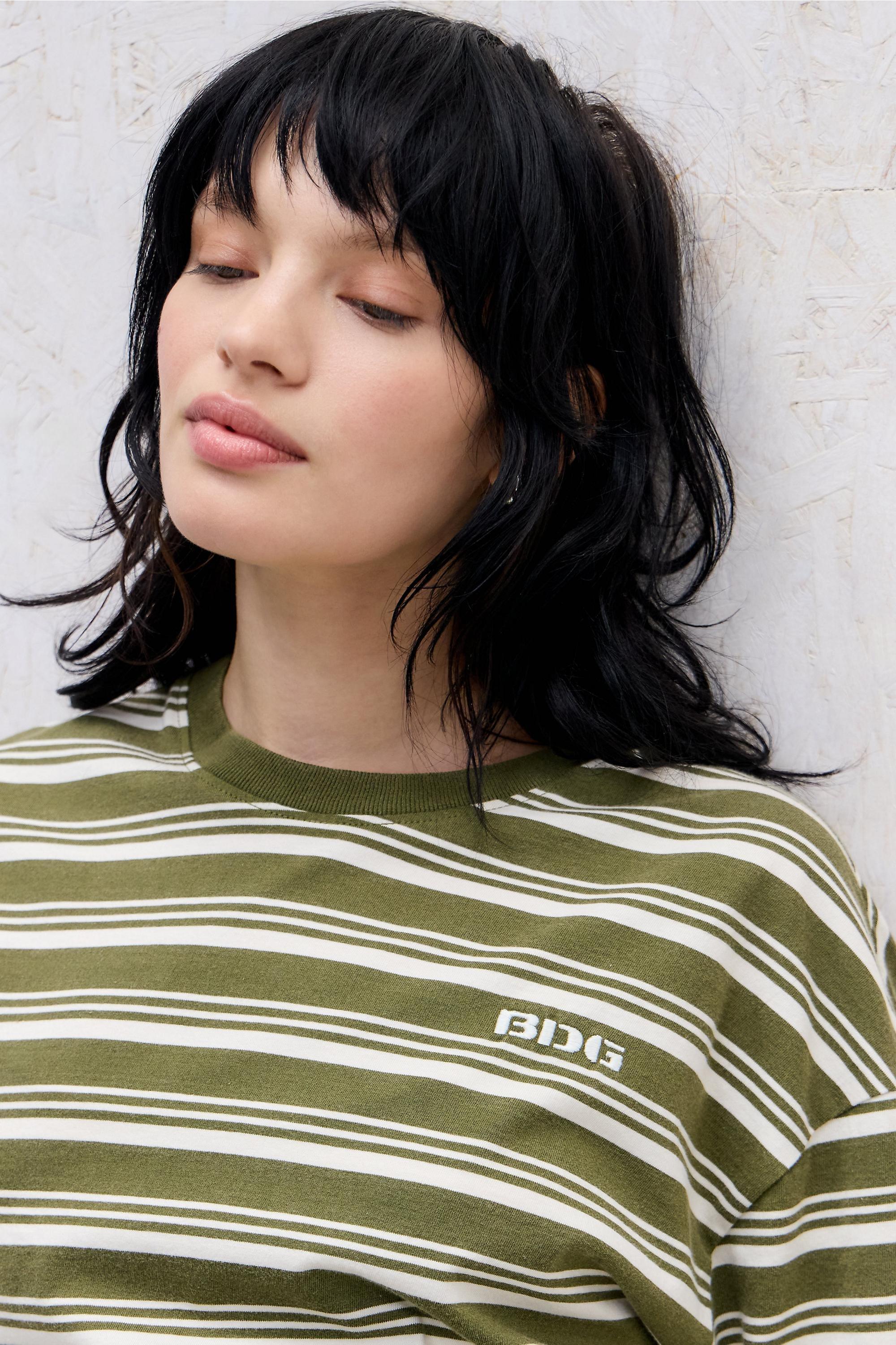 Khaki Bdg Kai Boxy Mid Sleeve T-Shirt, KHAKI, large image number 2