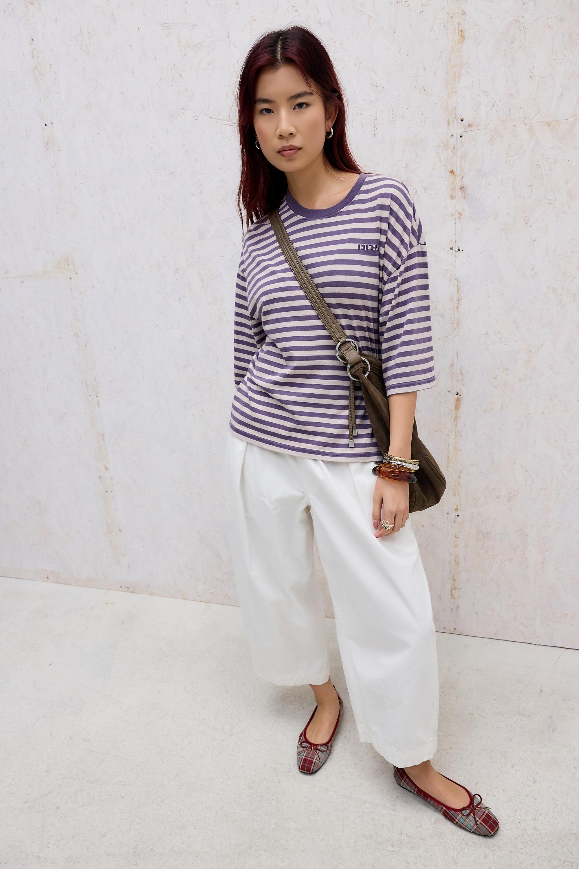 Purple Bdg Kai Boxy Mid Sleeve T-Shirt, PURP, large image number 1