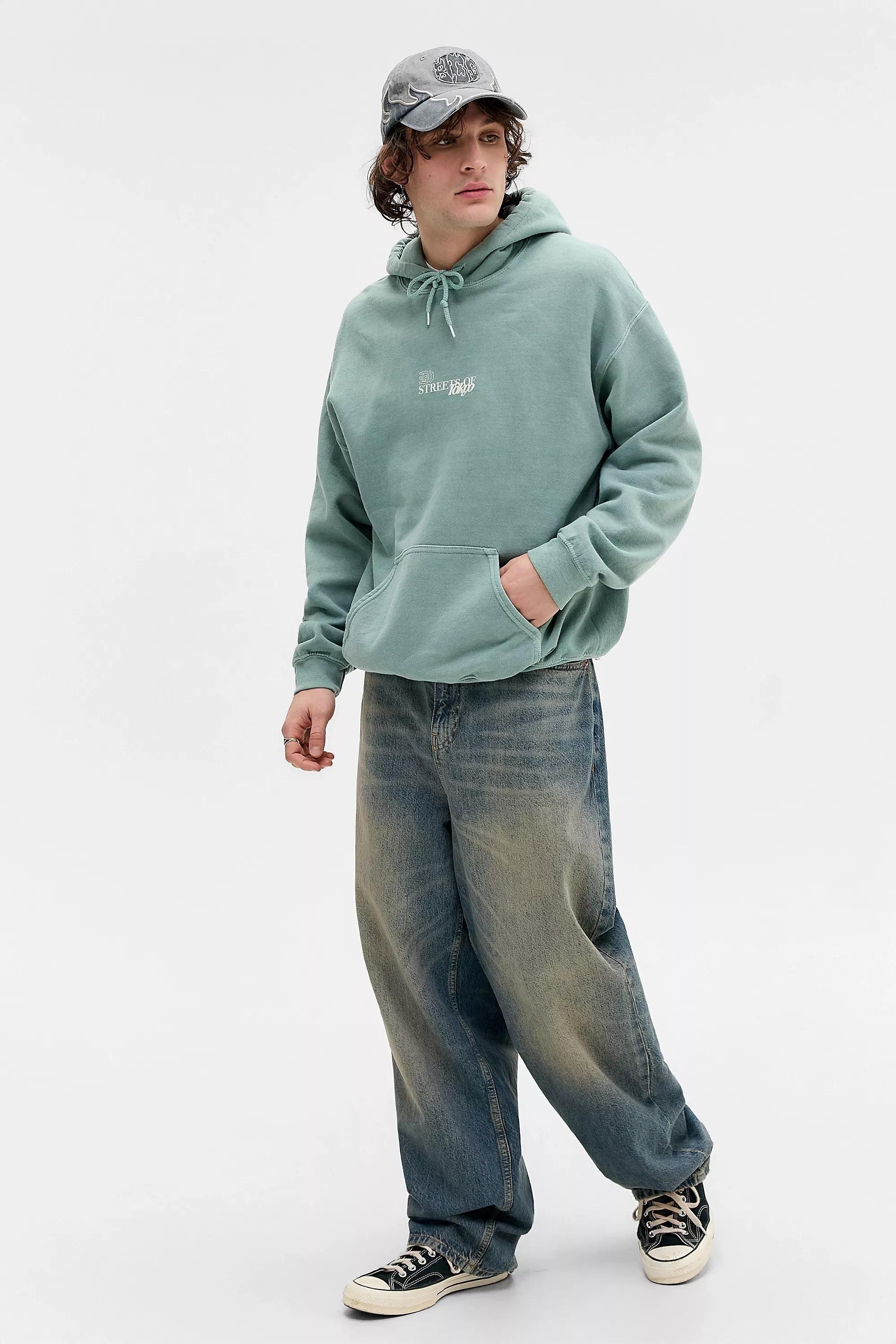 Blue Green Uo Streets Of Tokyo Hoodie, BL, large image number 2