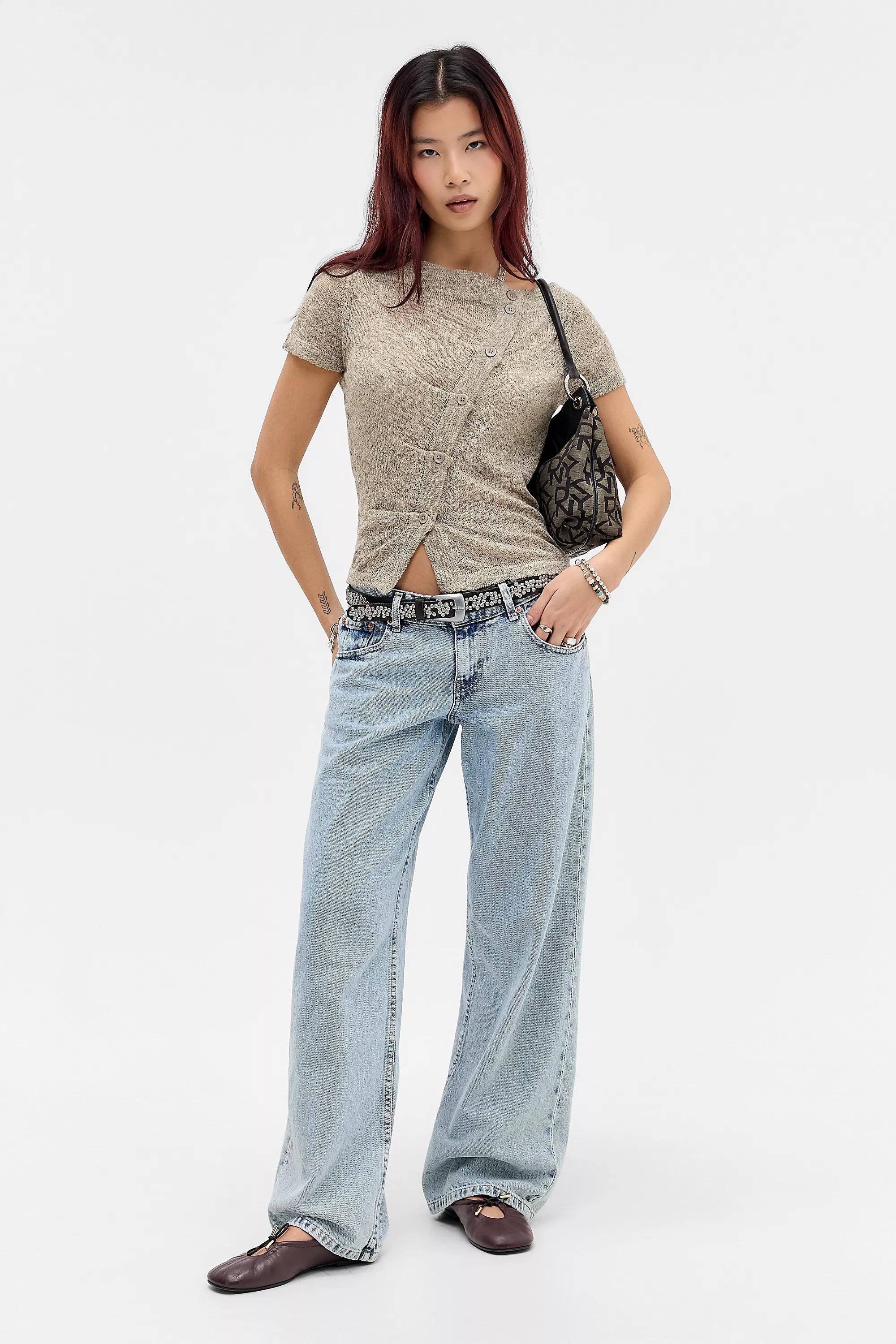 Blue Motel Low Rise Parallel Wide Leg Jeans, DENIM L, large image number 1