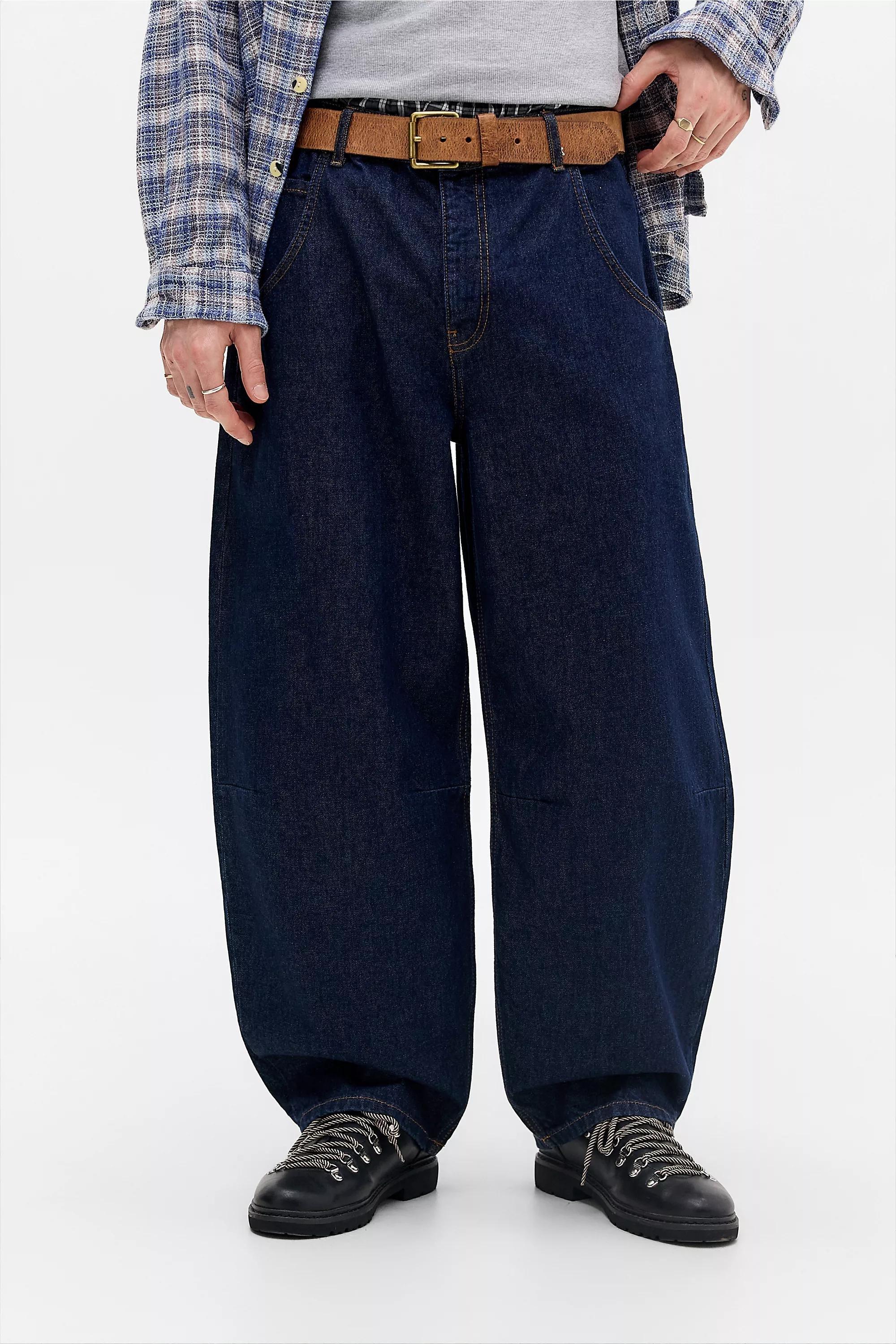 Blue Bdg Cacoon Rinse Jeans, BLUE, medium