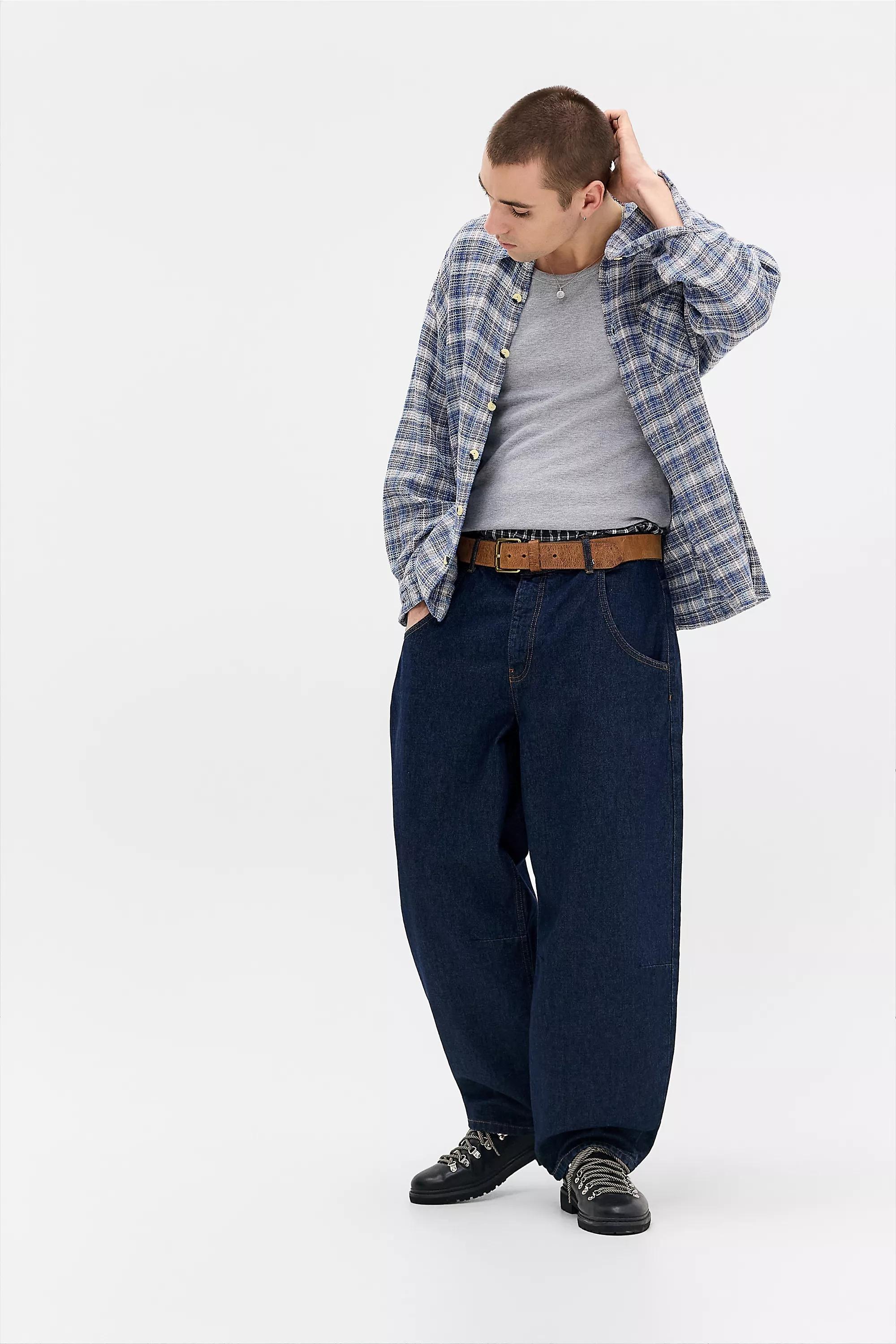 Blue Bdg Cacoon Rinse Jeans, BLUE, medium