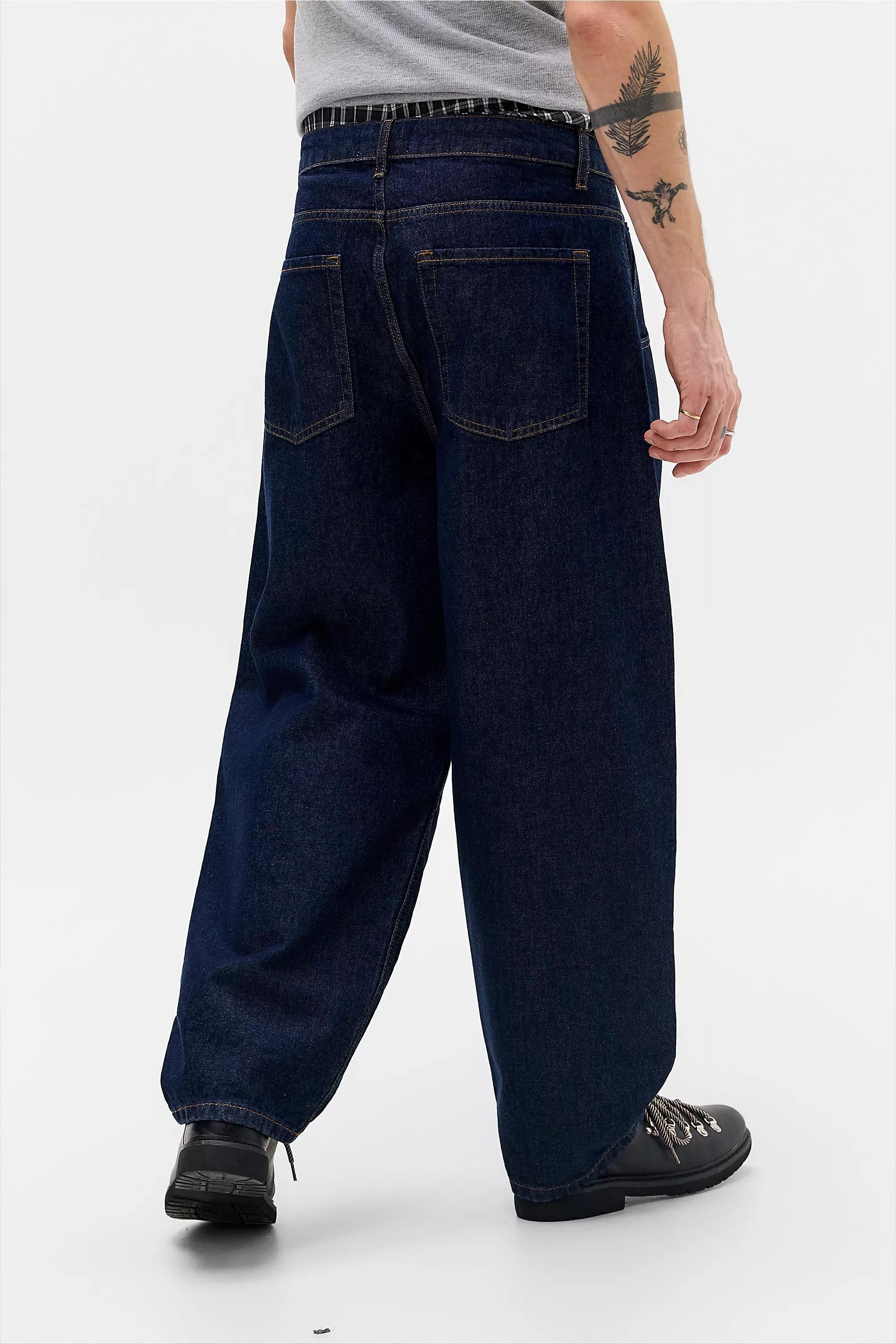 Blue Bdg Cacoon Rinse Jeans, BLUE, large image number 4