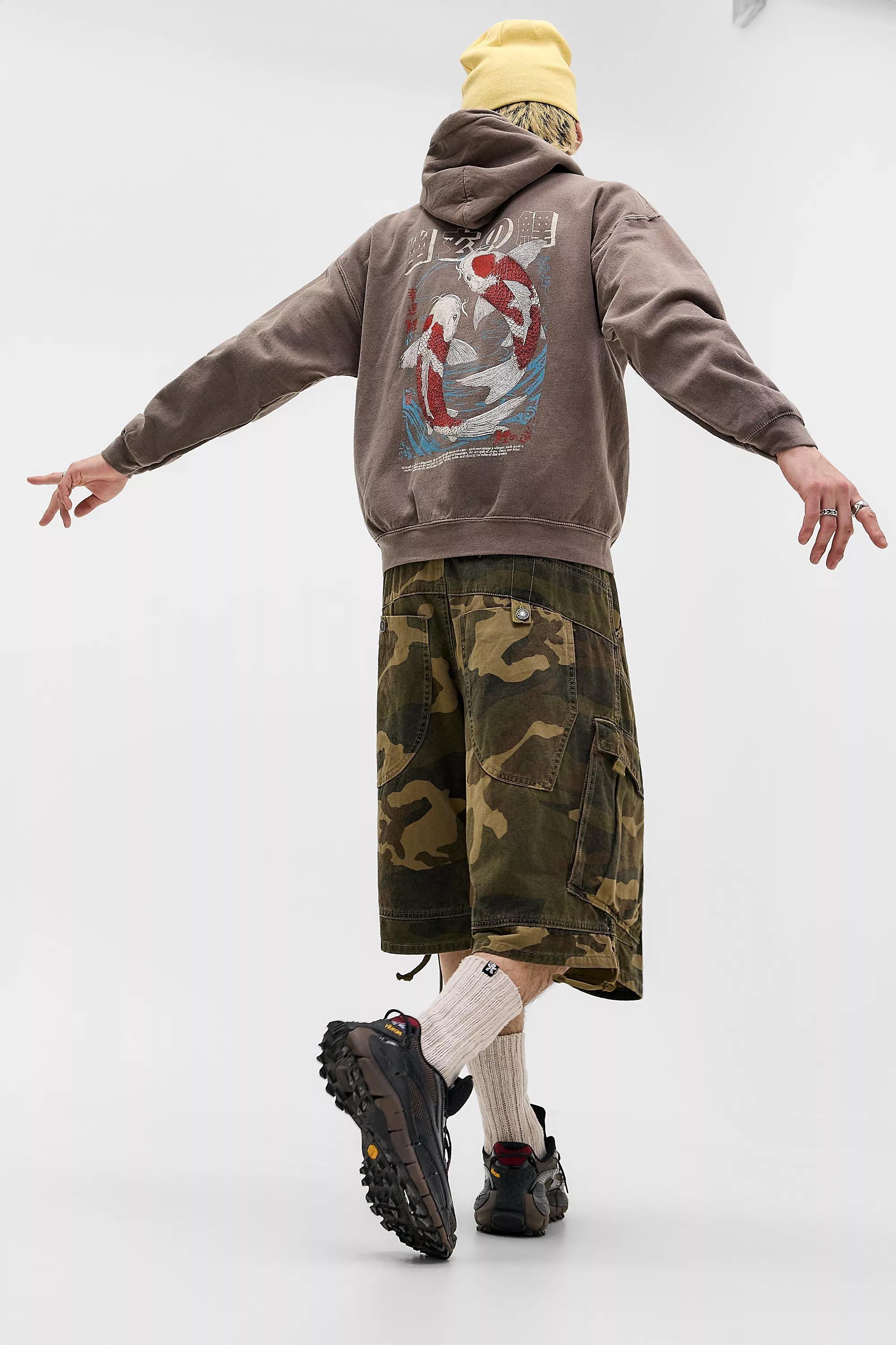 Brown Uo Brown Asiatic Koi Hoodie, BRN, large image number 1
