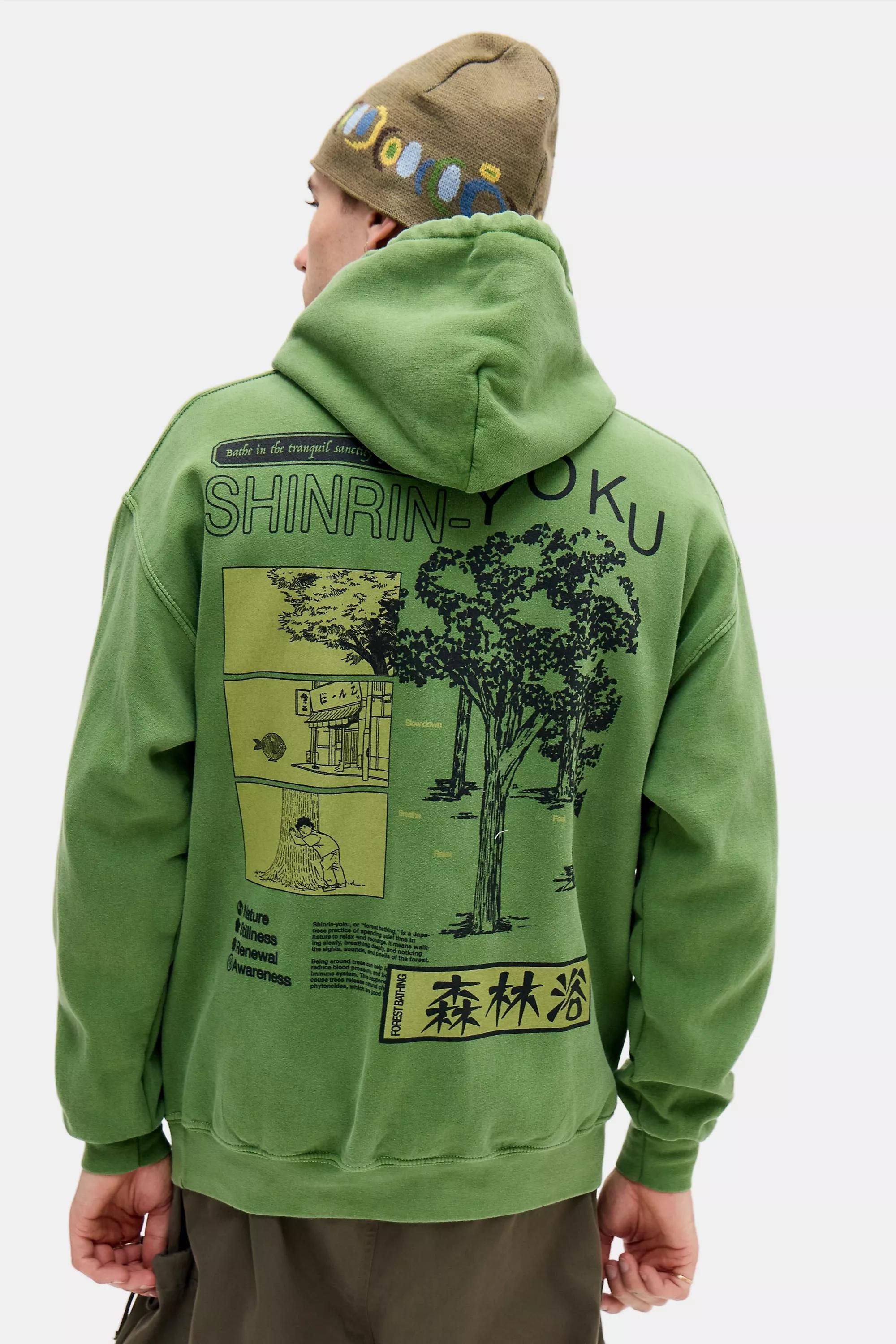 Green Uo Shinrin Yoku Hoodie, GRN, large image number 0