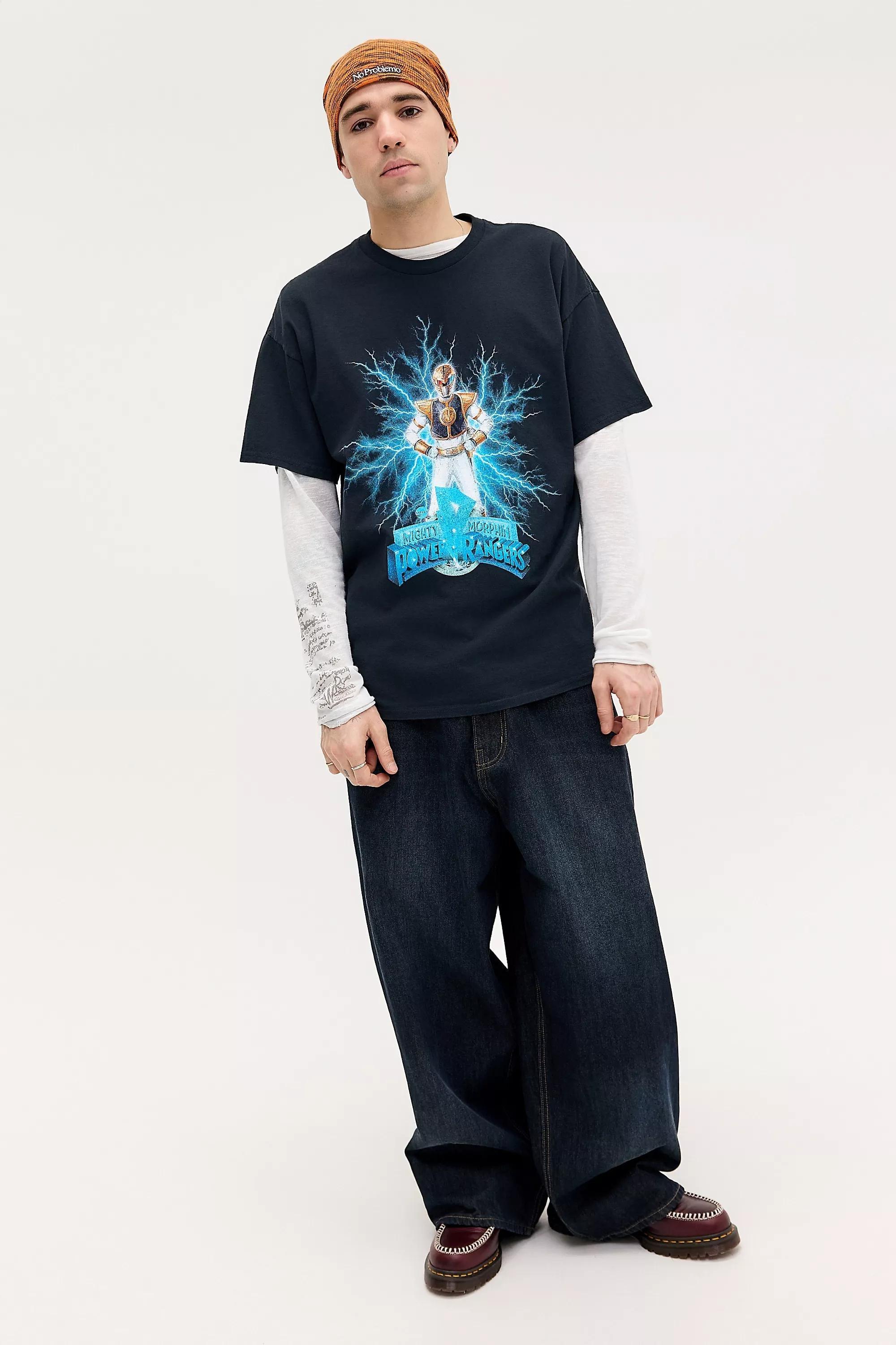 Black Uo Power angers T-Shirt, BLK, medium