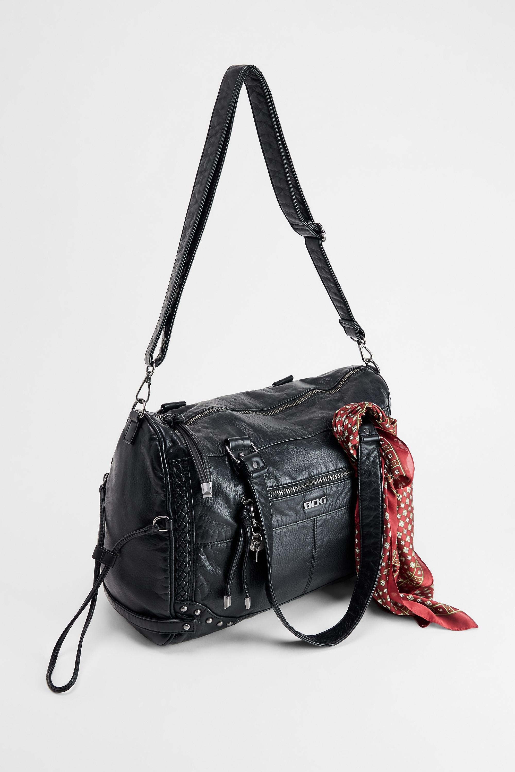 BLACK BDG Cindy Washed Faux Leather Bag, BLK, large image number 3