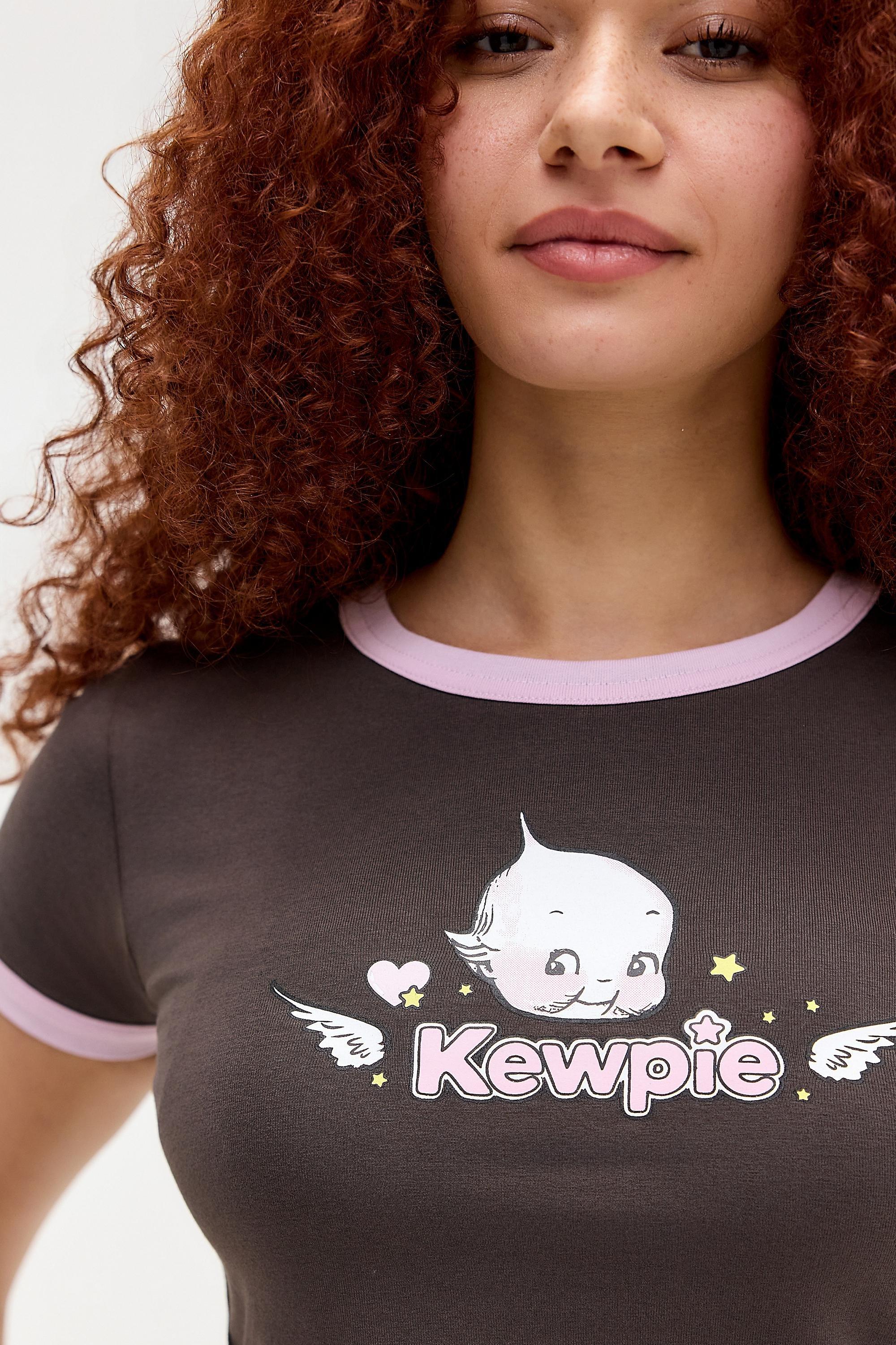 Brown Daisy Street Kewpie Ringer T-Shirt, BRN, large image number 2