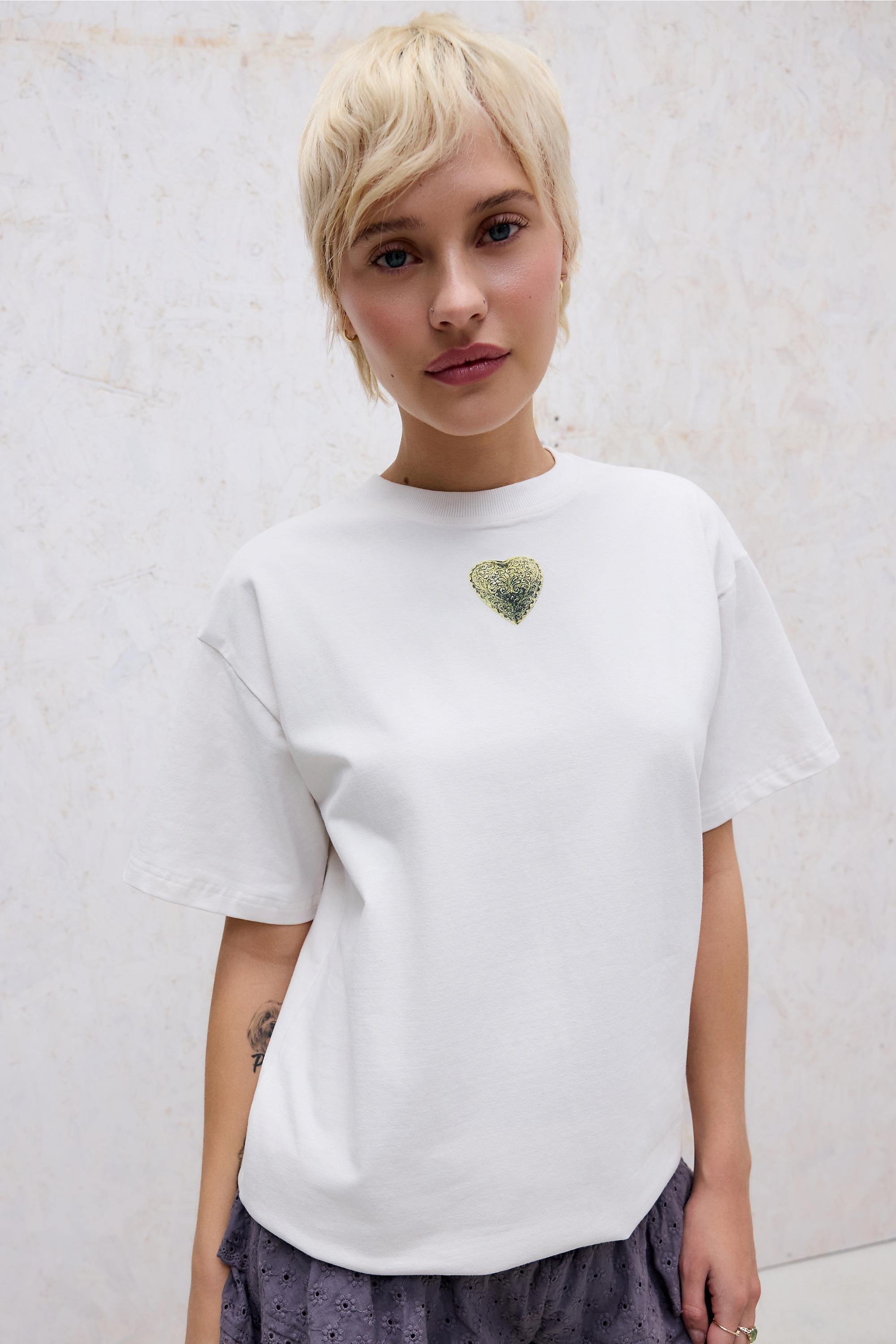 NEUTRAL Daisy Street Shelly Relaxed T-Shirt, NEUTR, medium