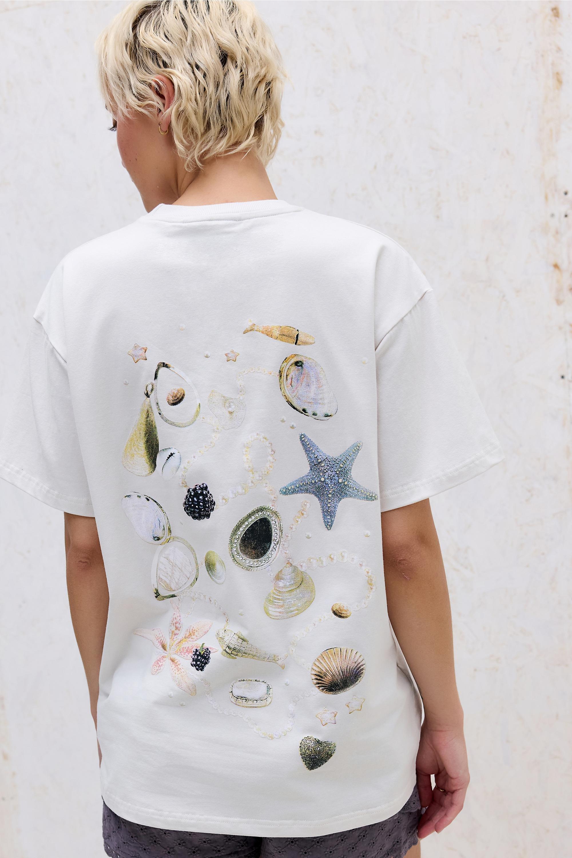 NEUTRAL Daisy Street Shelly Relaxed T-Shirt, NEUTR, large image number 3