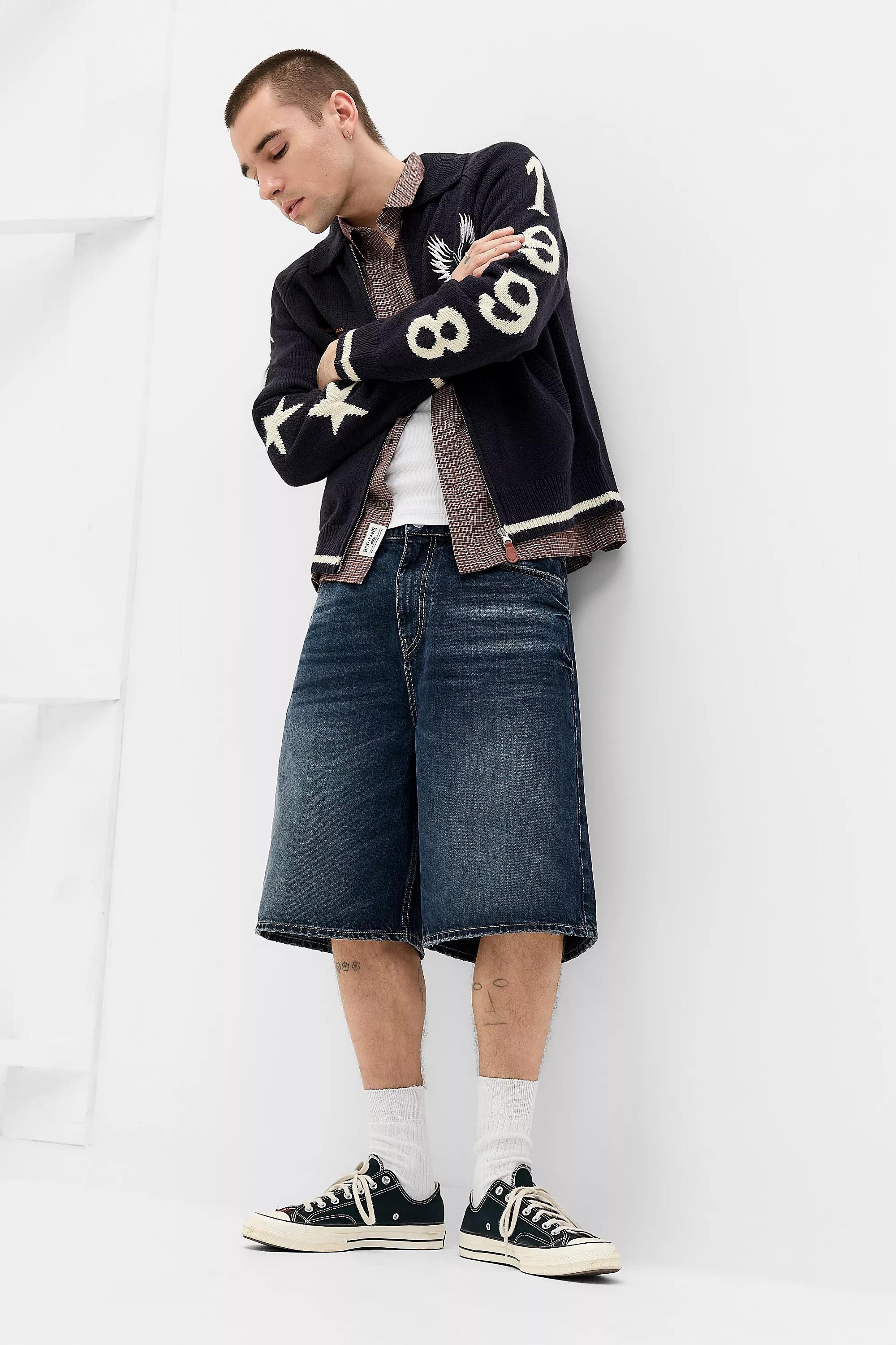 Blue Bdg Jack Denim Shorts, BLUE, large image number 1